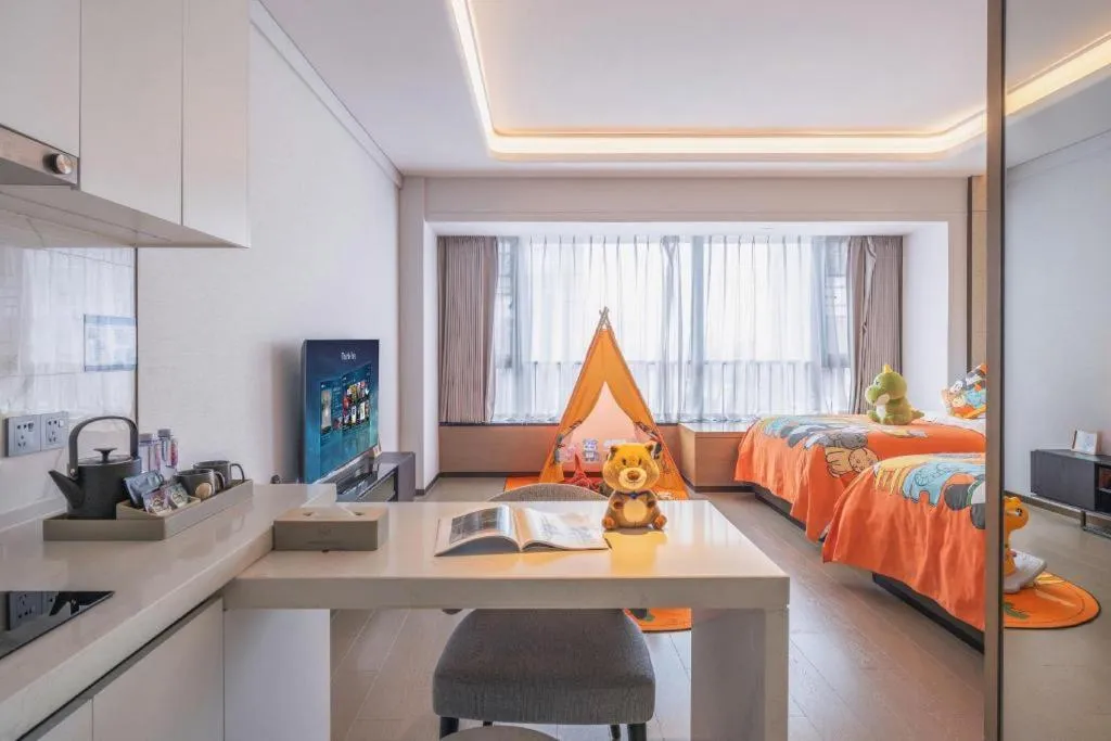 Bed in Shenzhen Cloud Park Manhattan Hotel