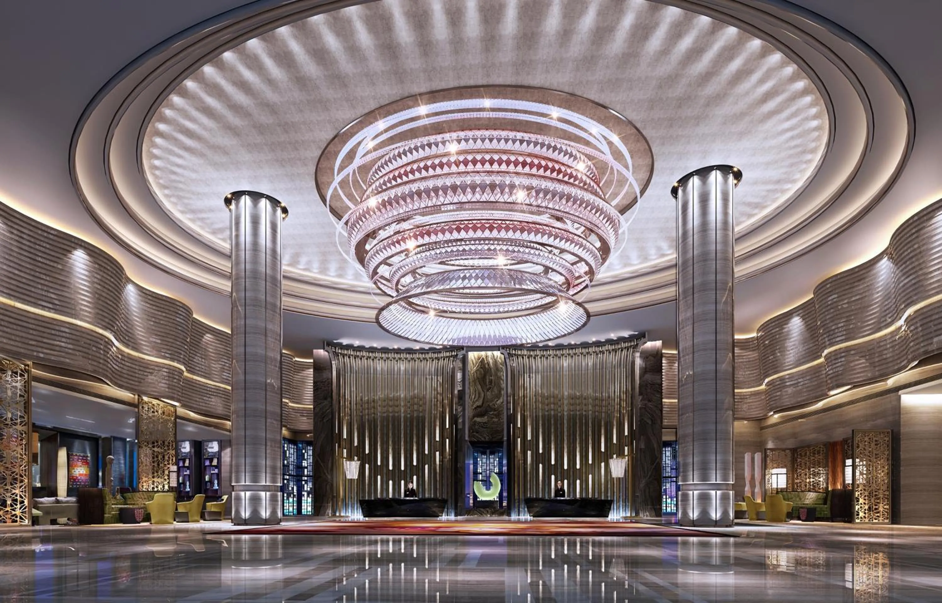 Lobby or reception in Wanda Realm Longyan