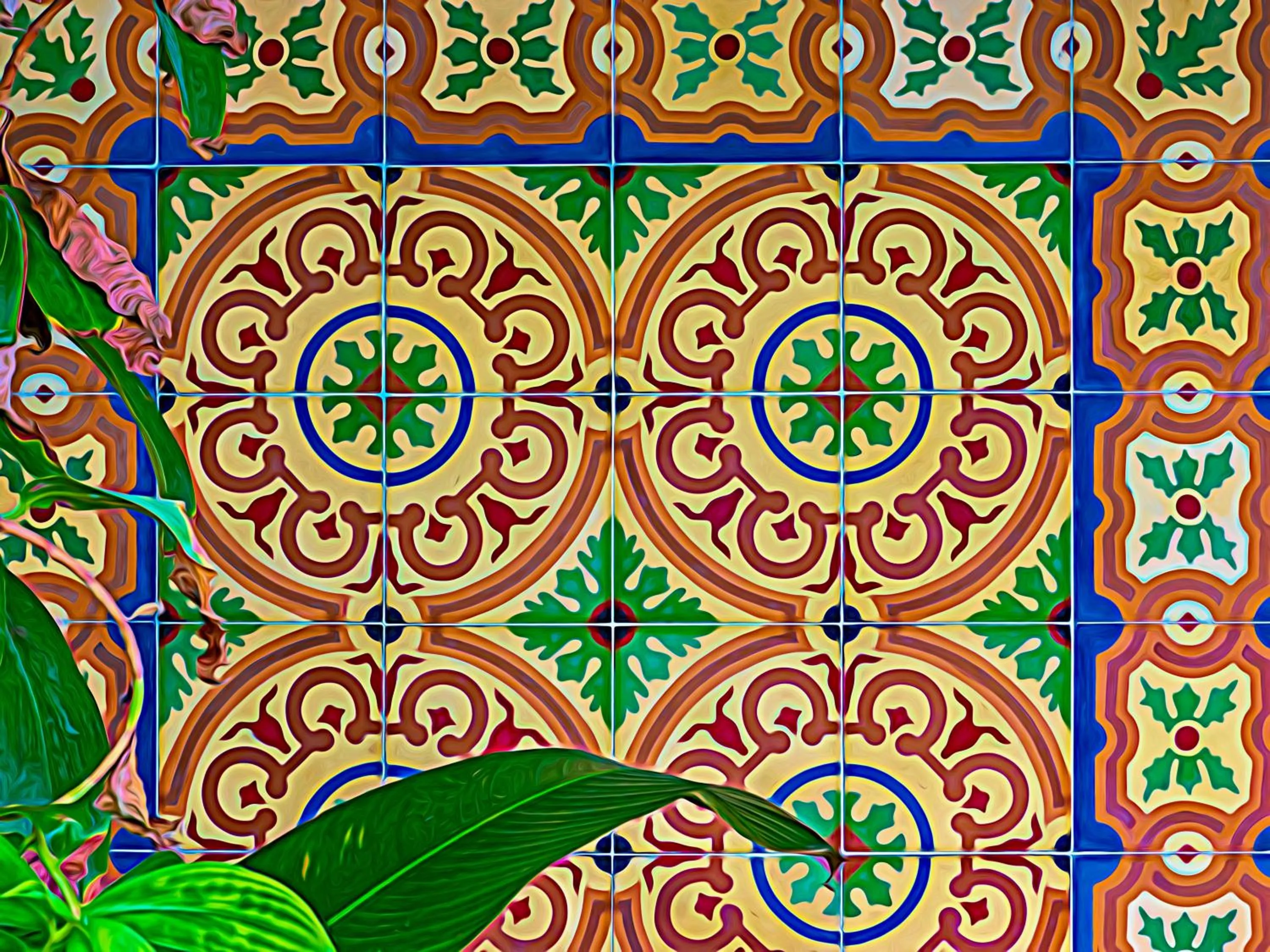 Decorative detail in Atlantis Dive Resort Dumaguete