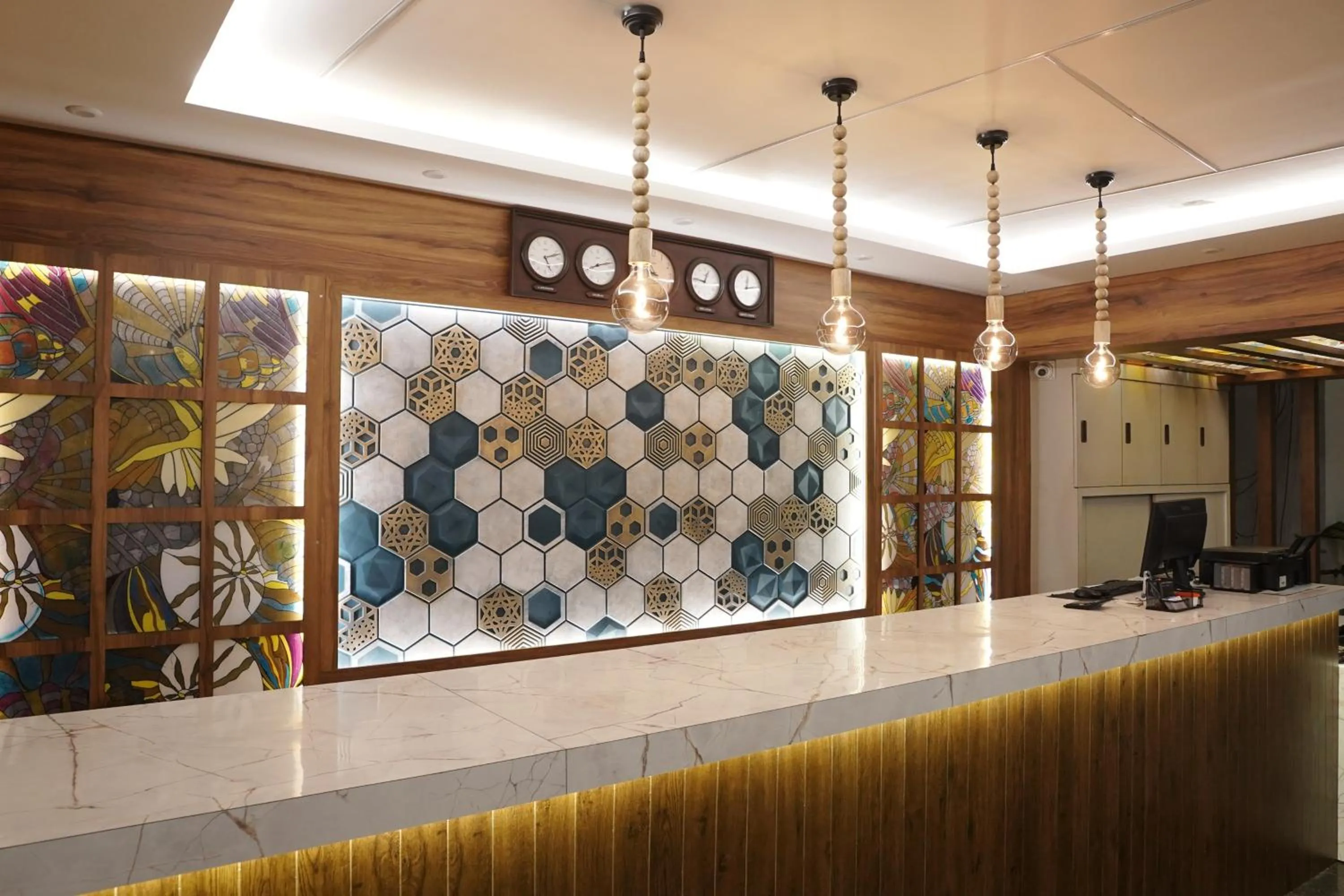 Lobby or reception in Luciya International Mysore