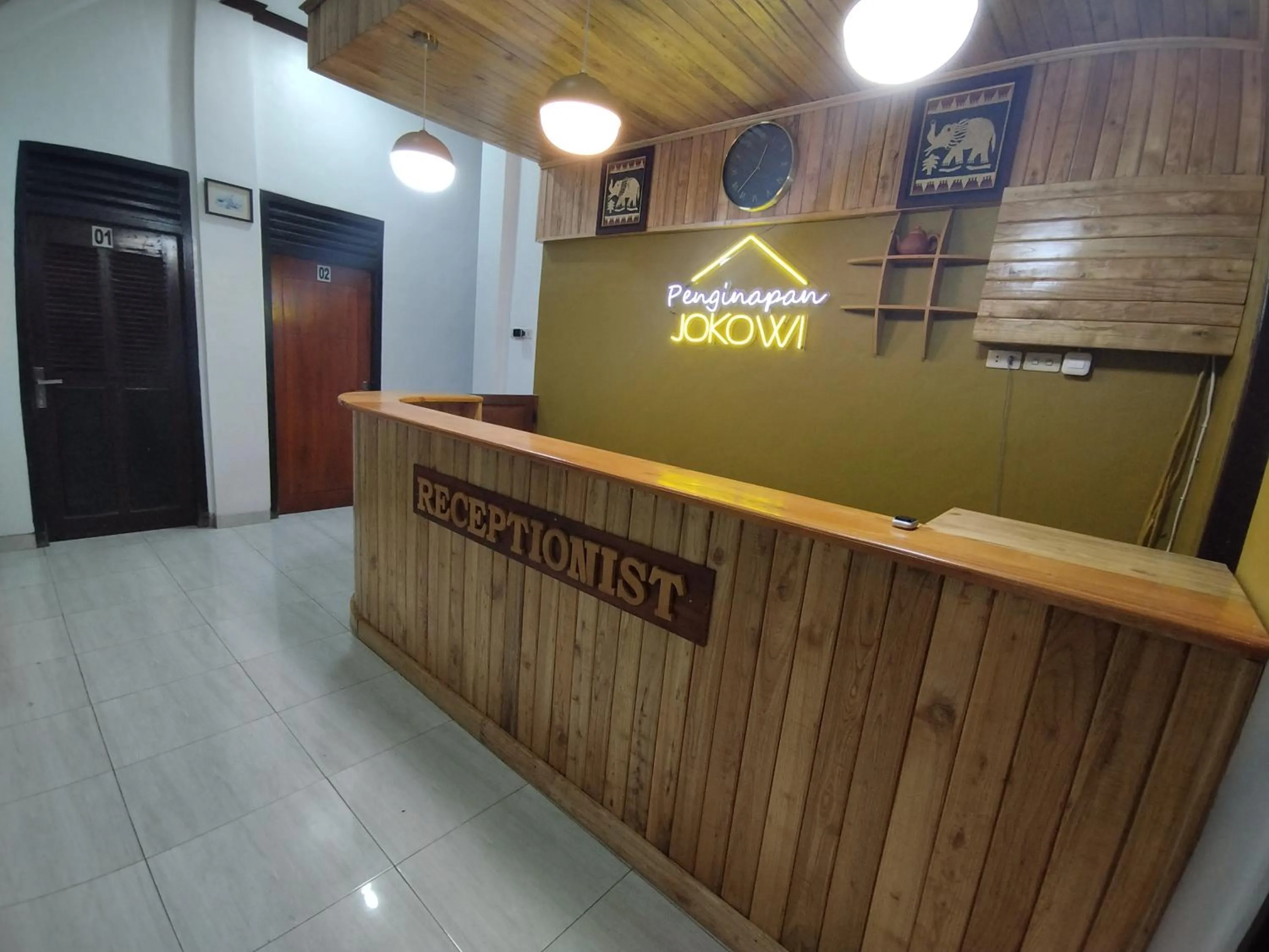 Lobby or reception in Krui penginapan jokowi