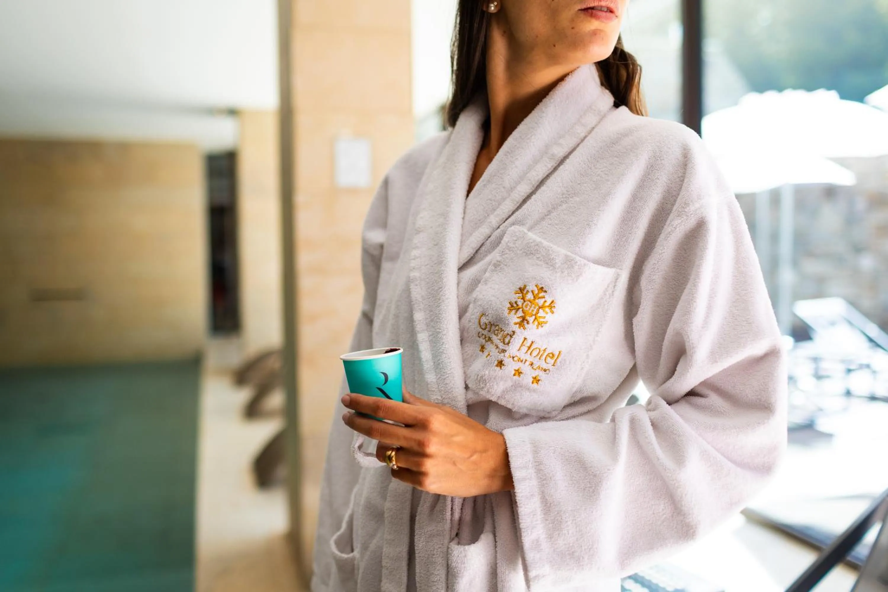 Swimming pool in Grand Hotel Courmayeur Mont Blanc, by R Collection Hotels
