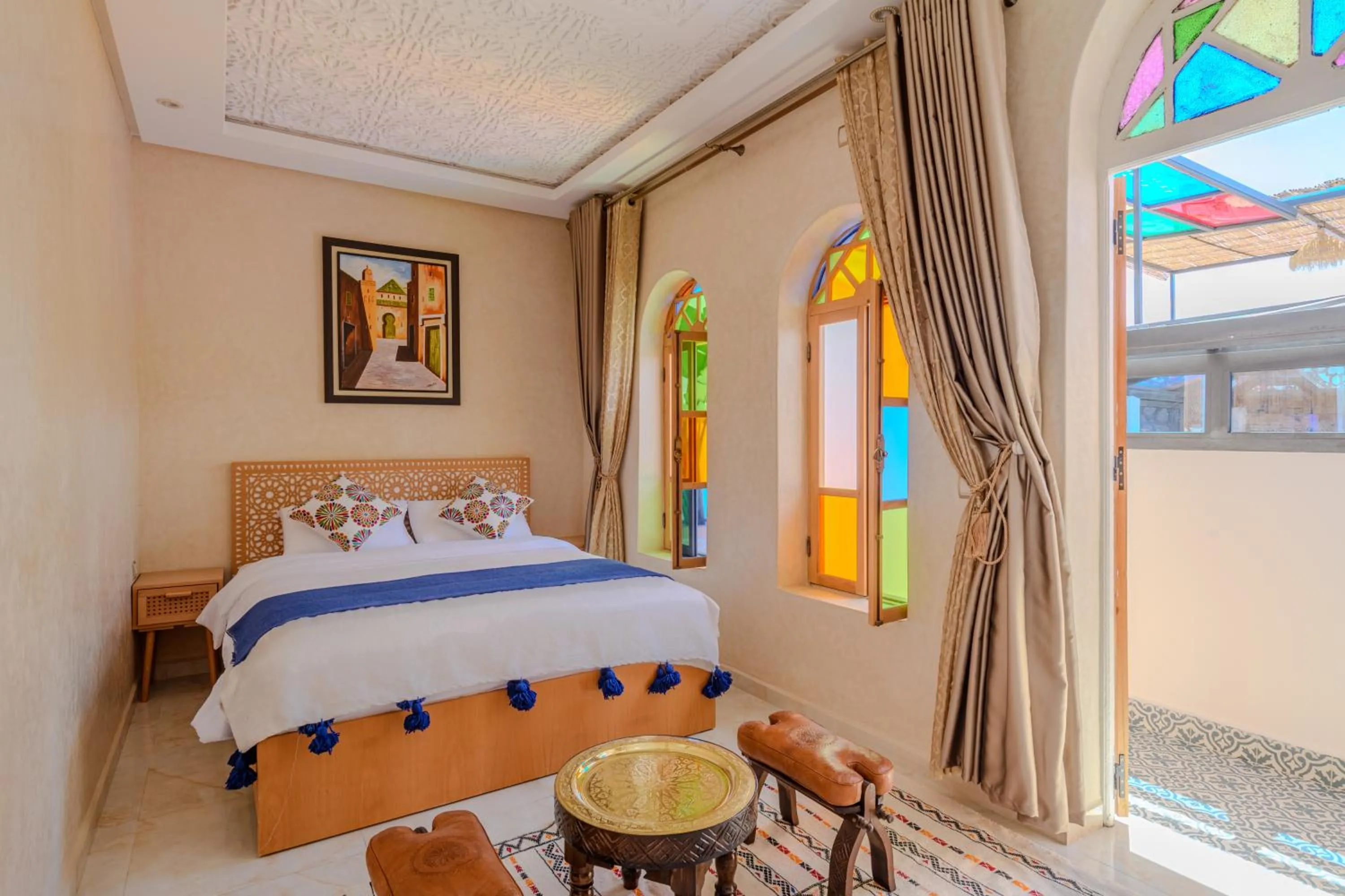 Bed in Luxurious Riad Center Rabat Dar Al Jeld