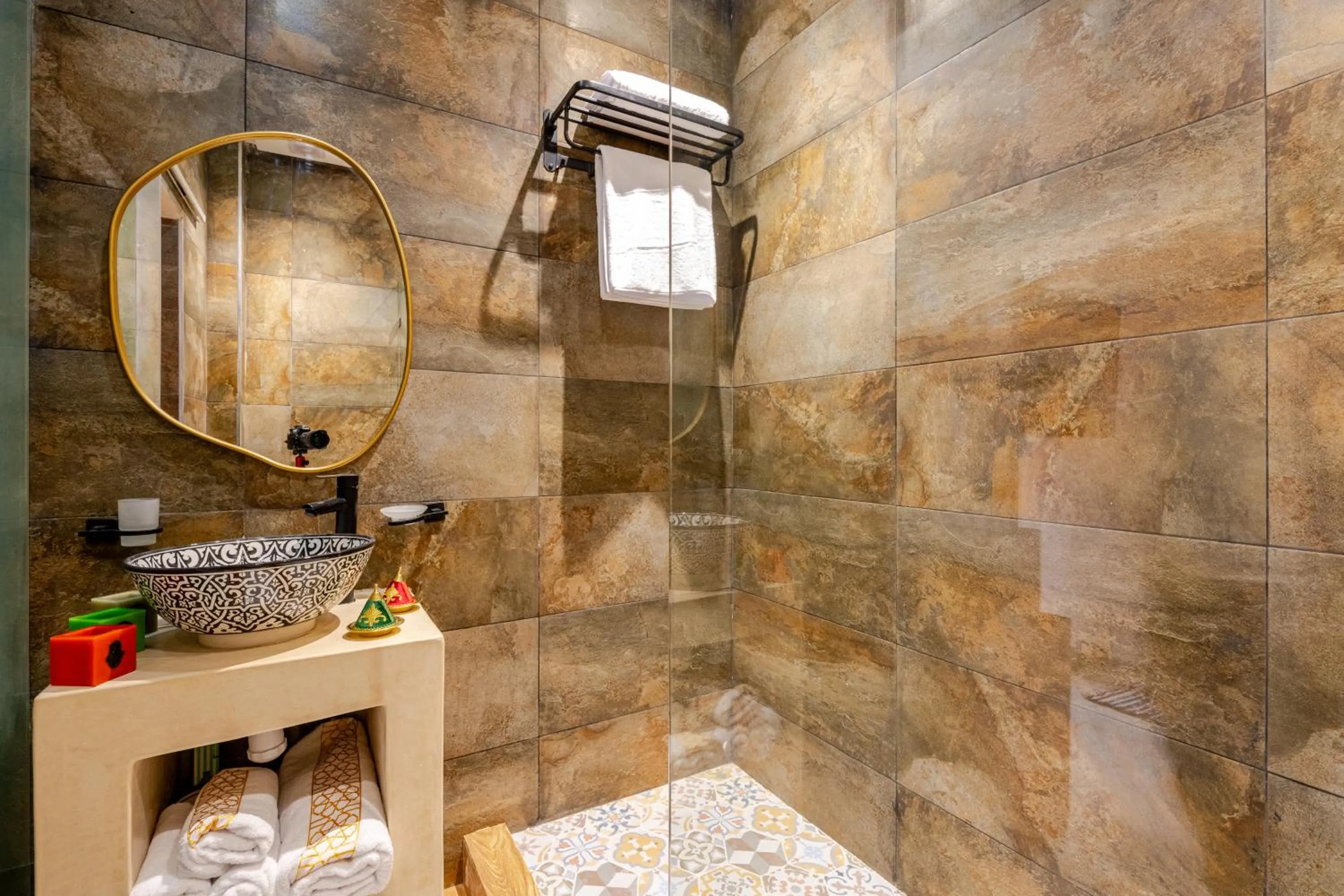 Shower in Luxurious Riad Center Rabat Dar Al Jeld