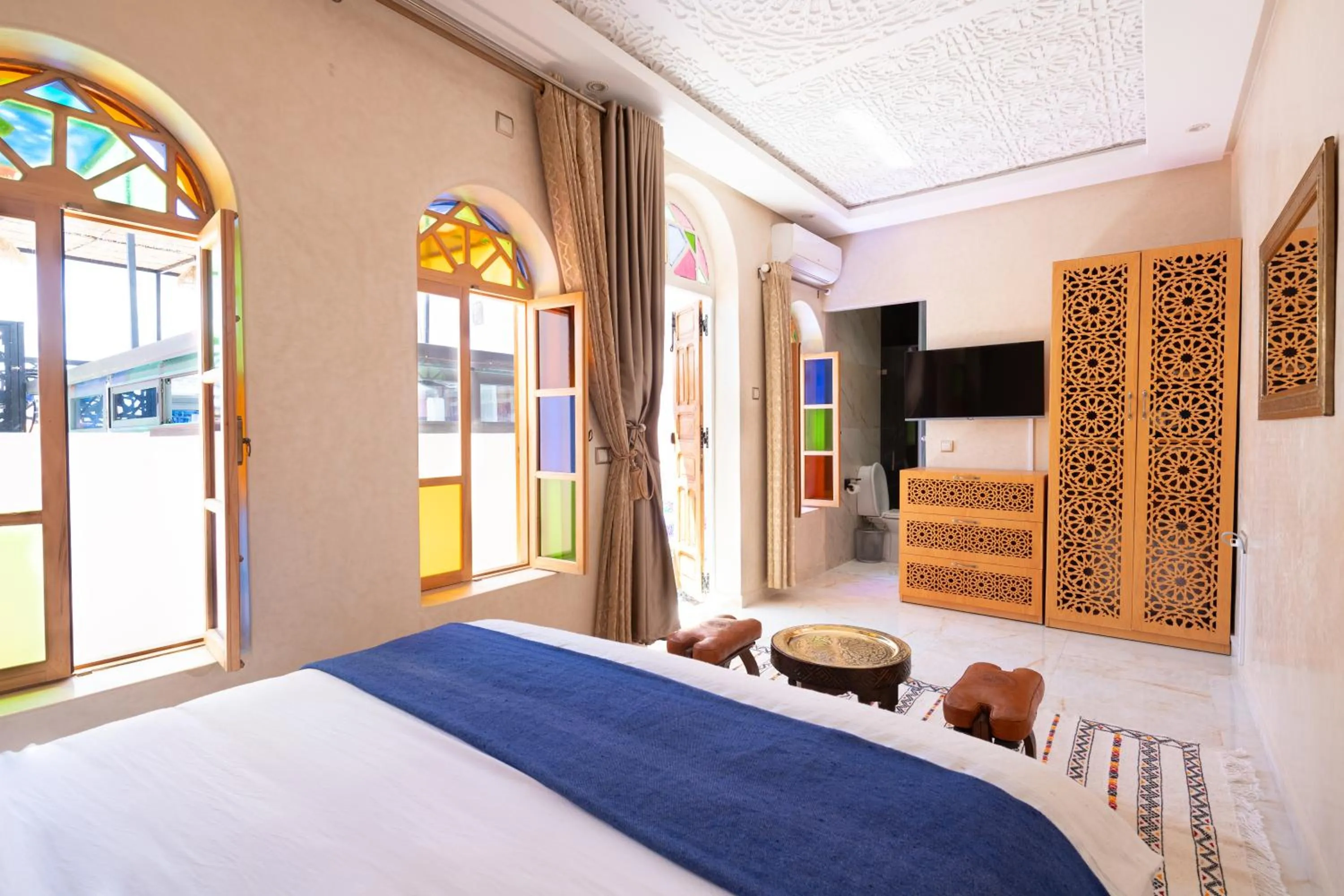Bed in Luxurious Riad Center Rabat Dar Al Jeld