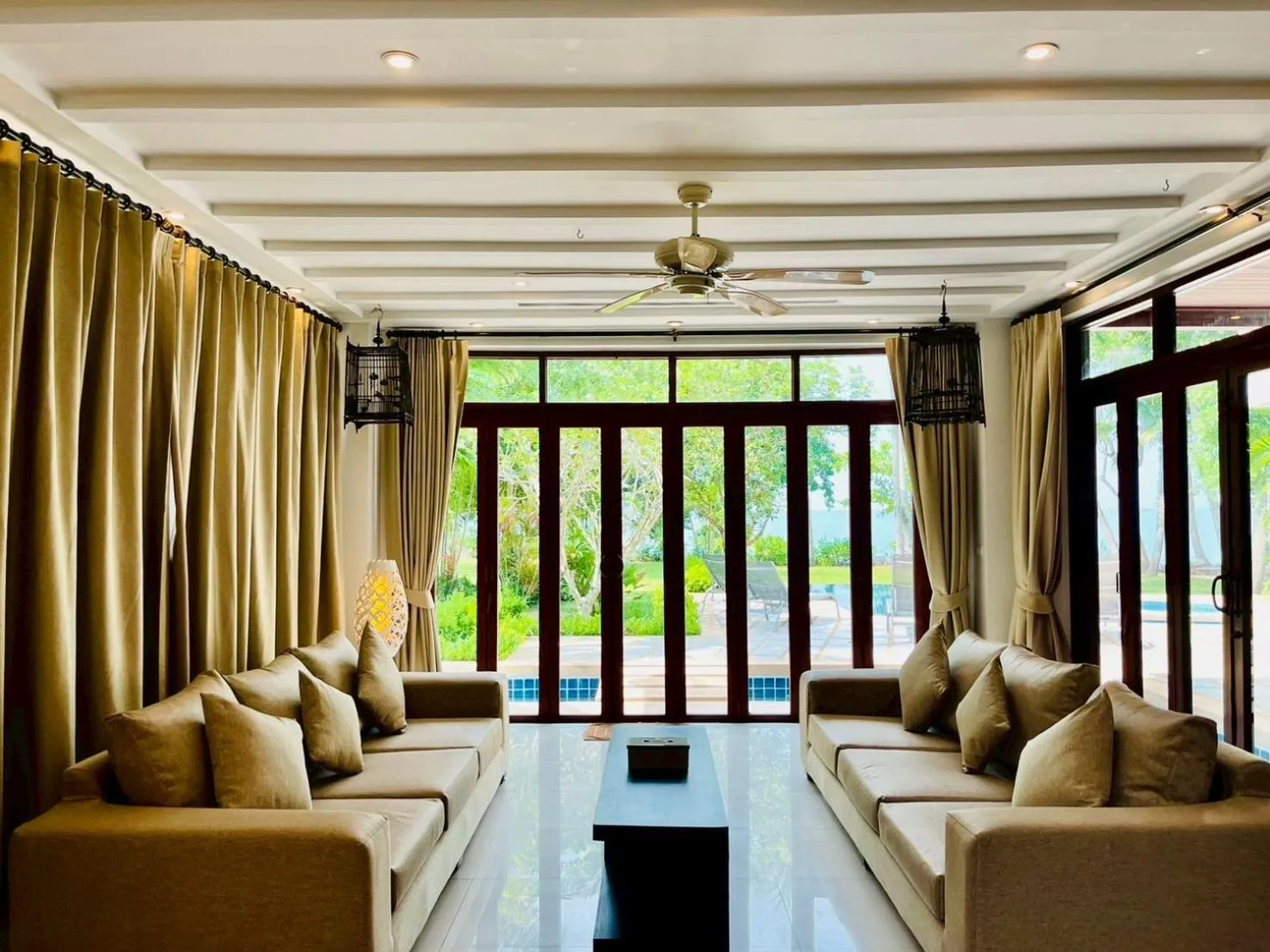 Living room in Amatapura Beachfront Villa 12, SHA Certified