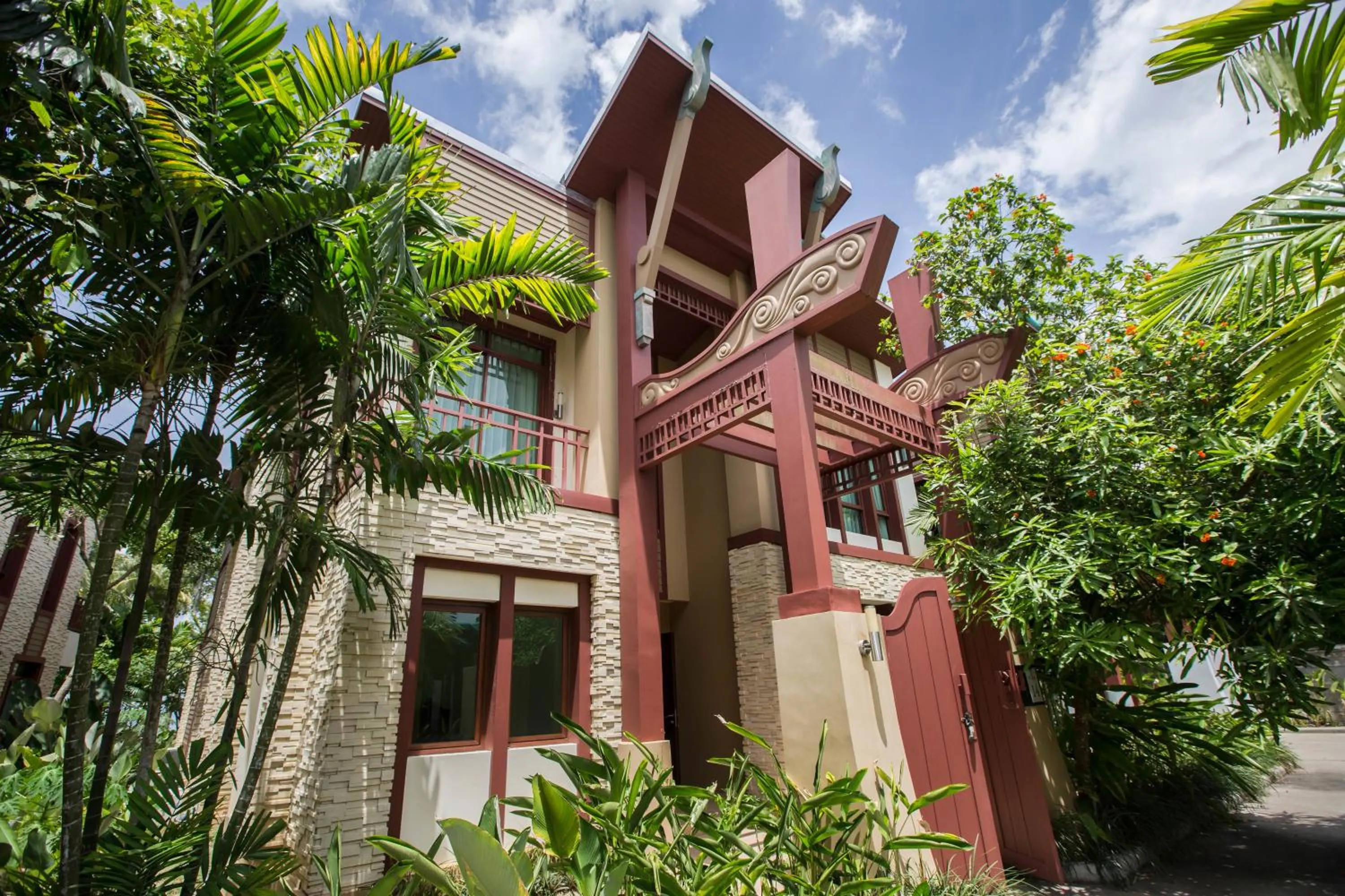 Facade/entrance in Amatapura Beachfront Villa 14, SHA Certified