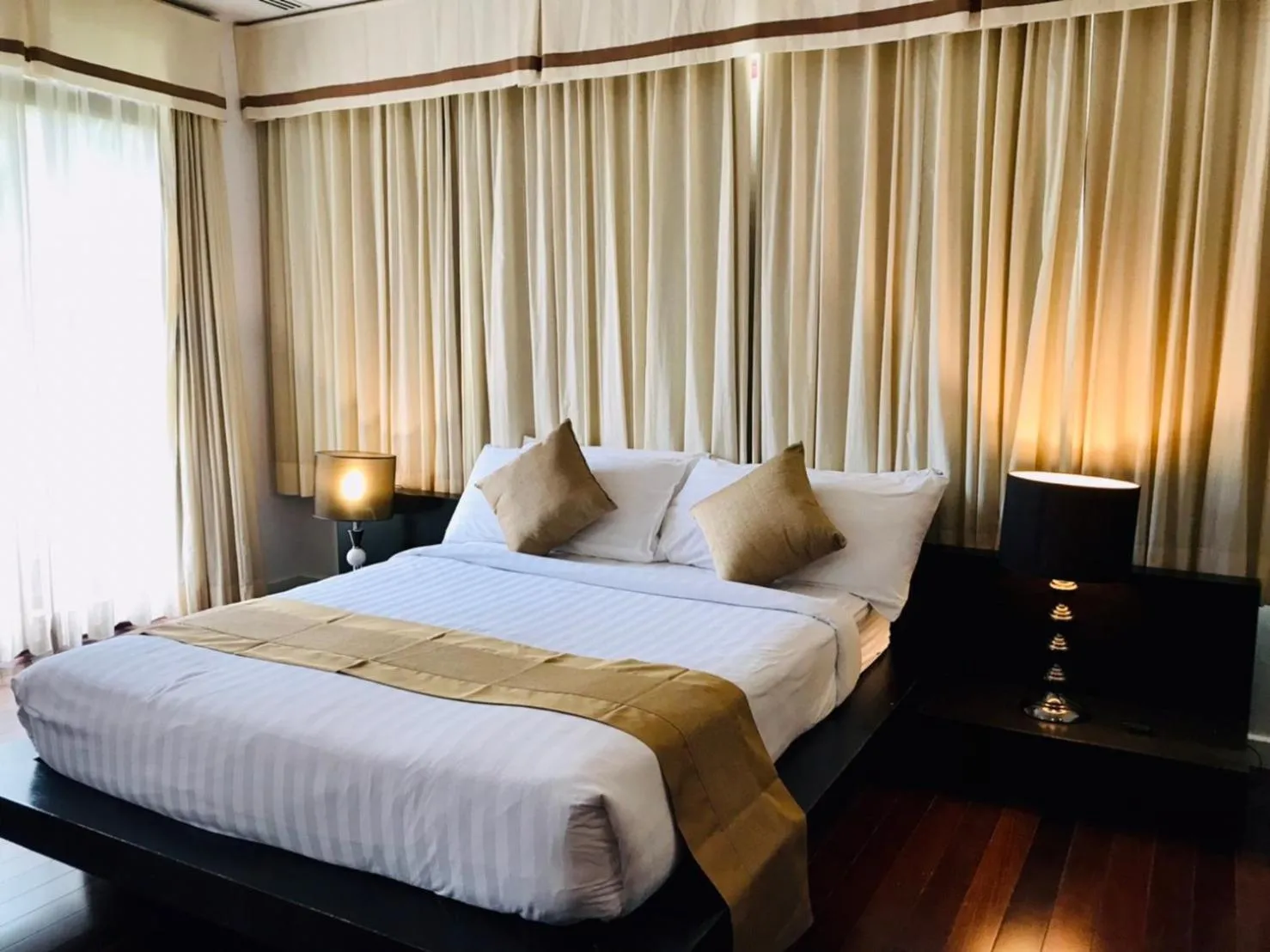 Bedroom, Bed in Amatapura Beachfront Villa 14, SHA Certified