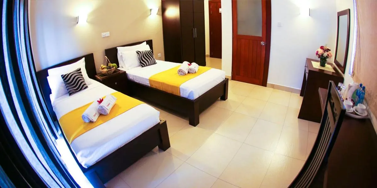 Bed in Hotel Shanelo