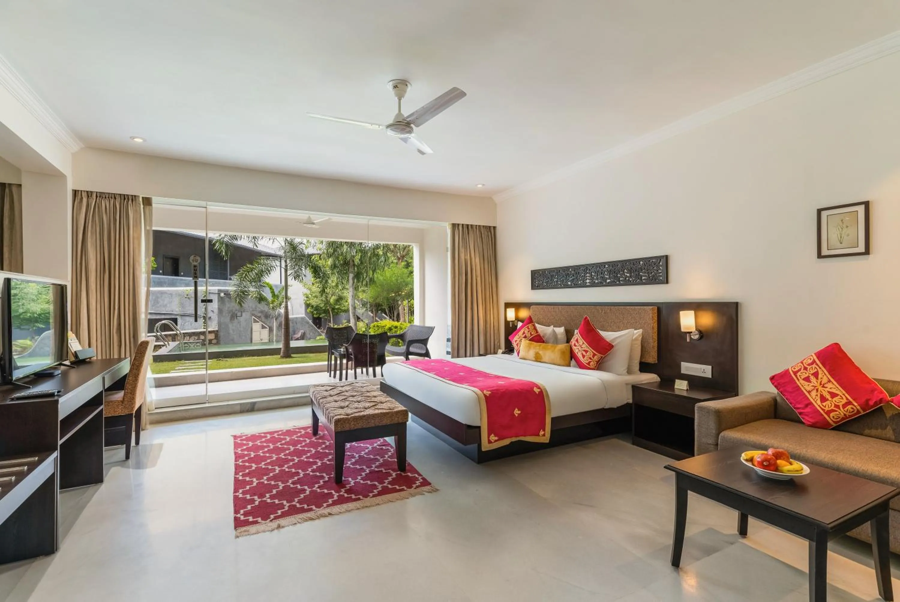 Bed in TatSaraasa Resort & Spa, Udaipur