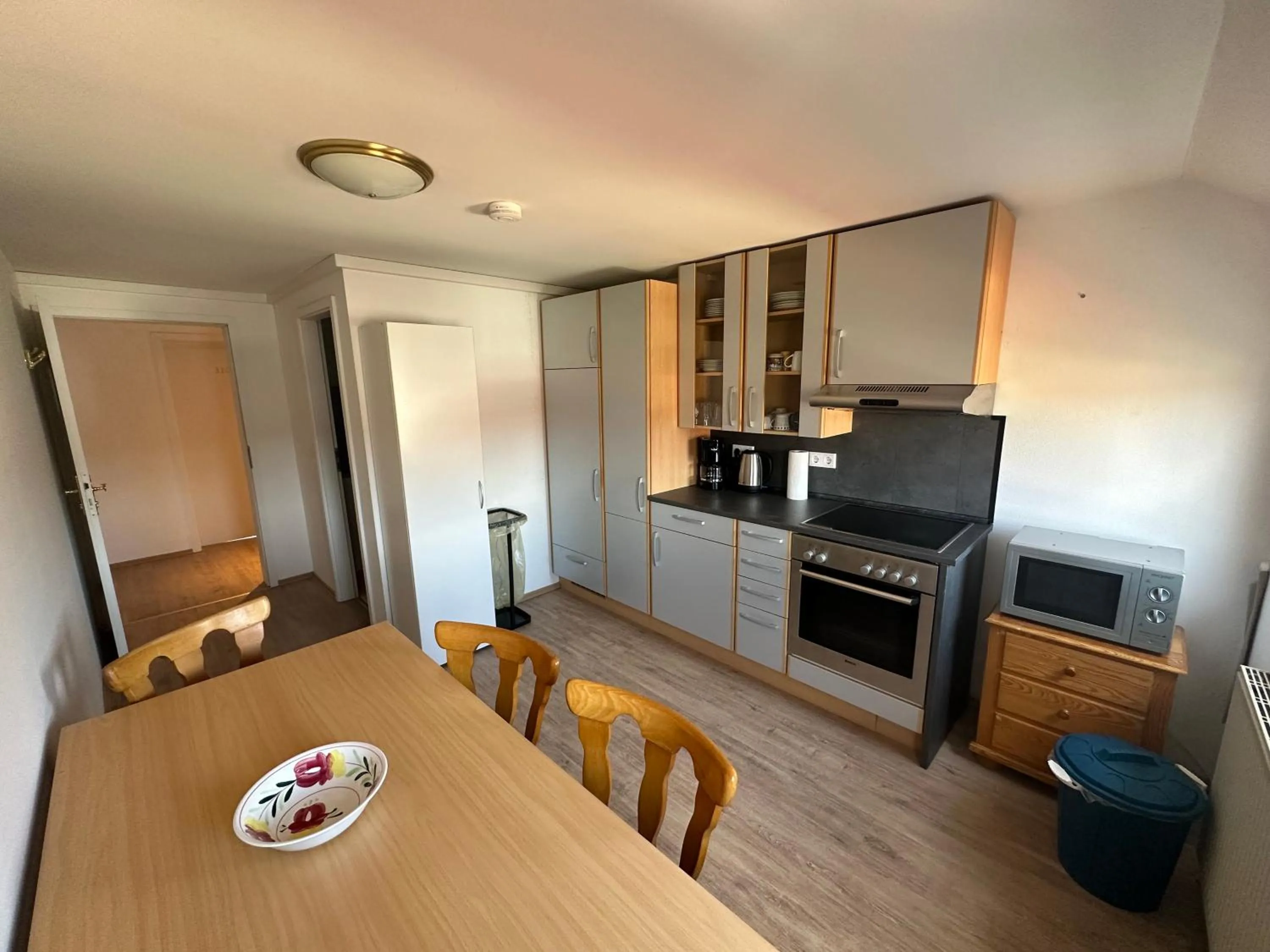 Kitchen or kitchenette in Gästehaus am Harz