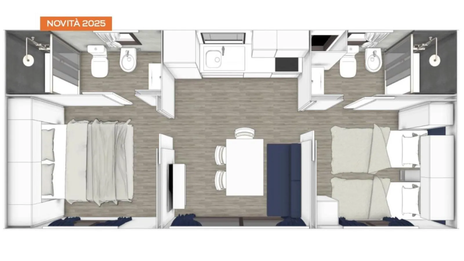 Two-Bedroom Mobile Home with Terrace (4 Adults) in PuntAla Camp & Resort