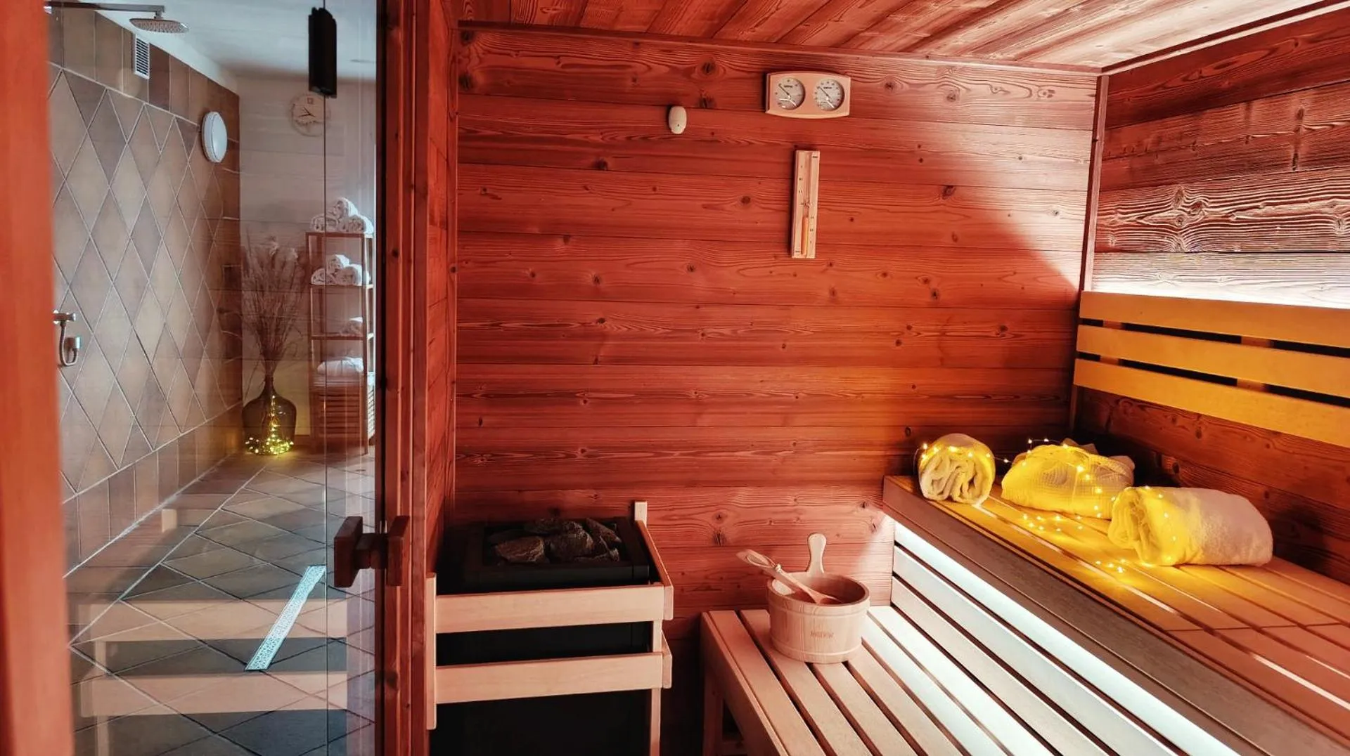 Sauna, Bed in Wellness hotel & minipivovar Kněžínek