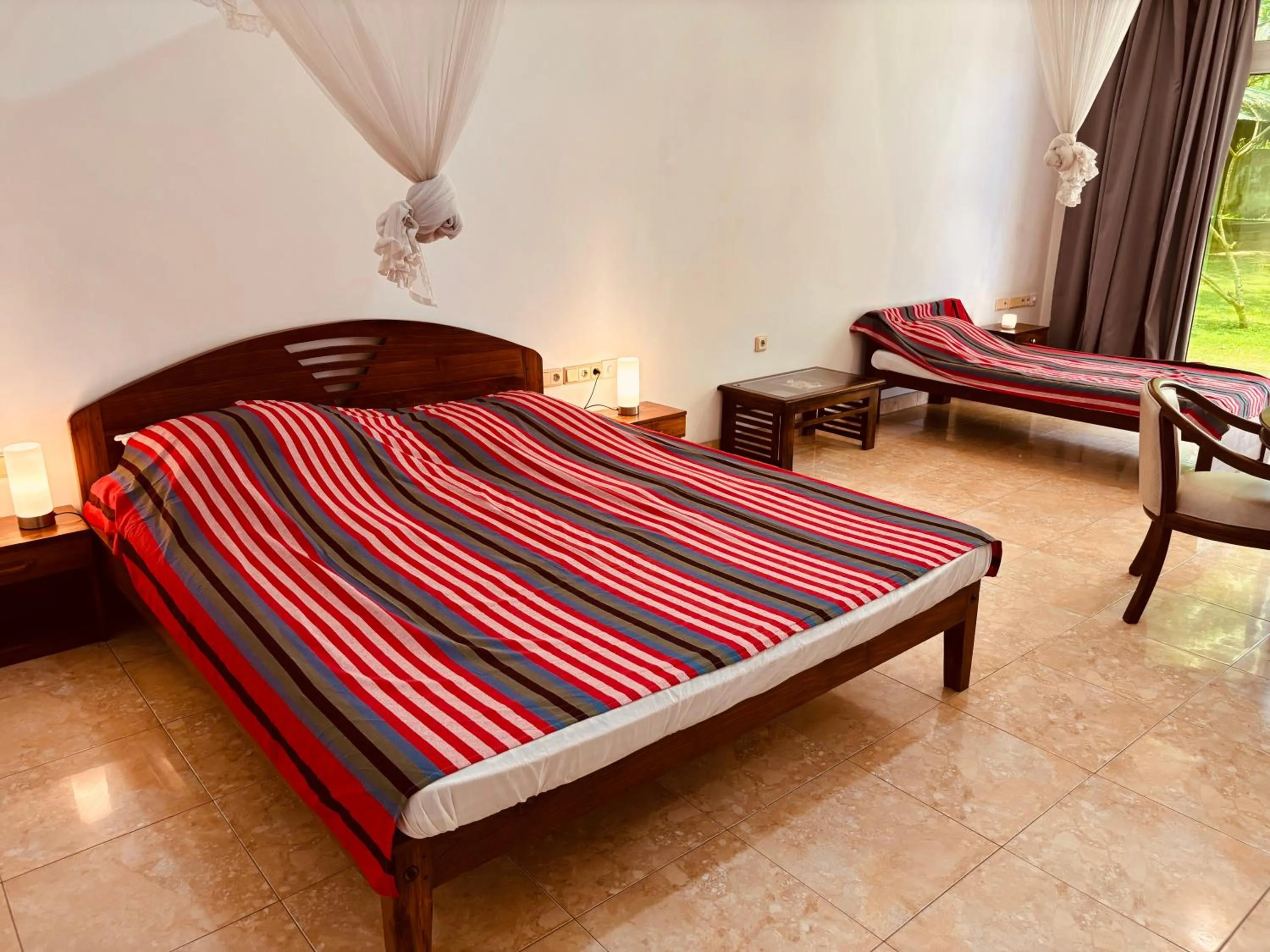 Decorative detail, Bed in Raja Beach Hotel