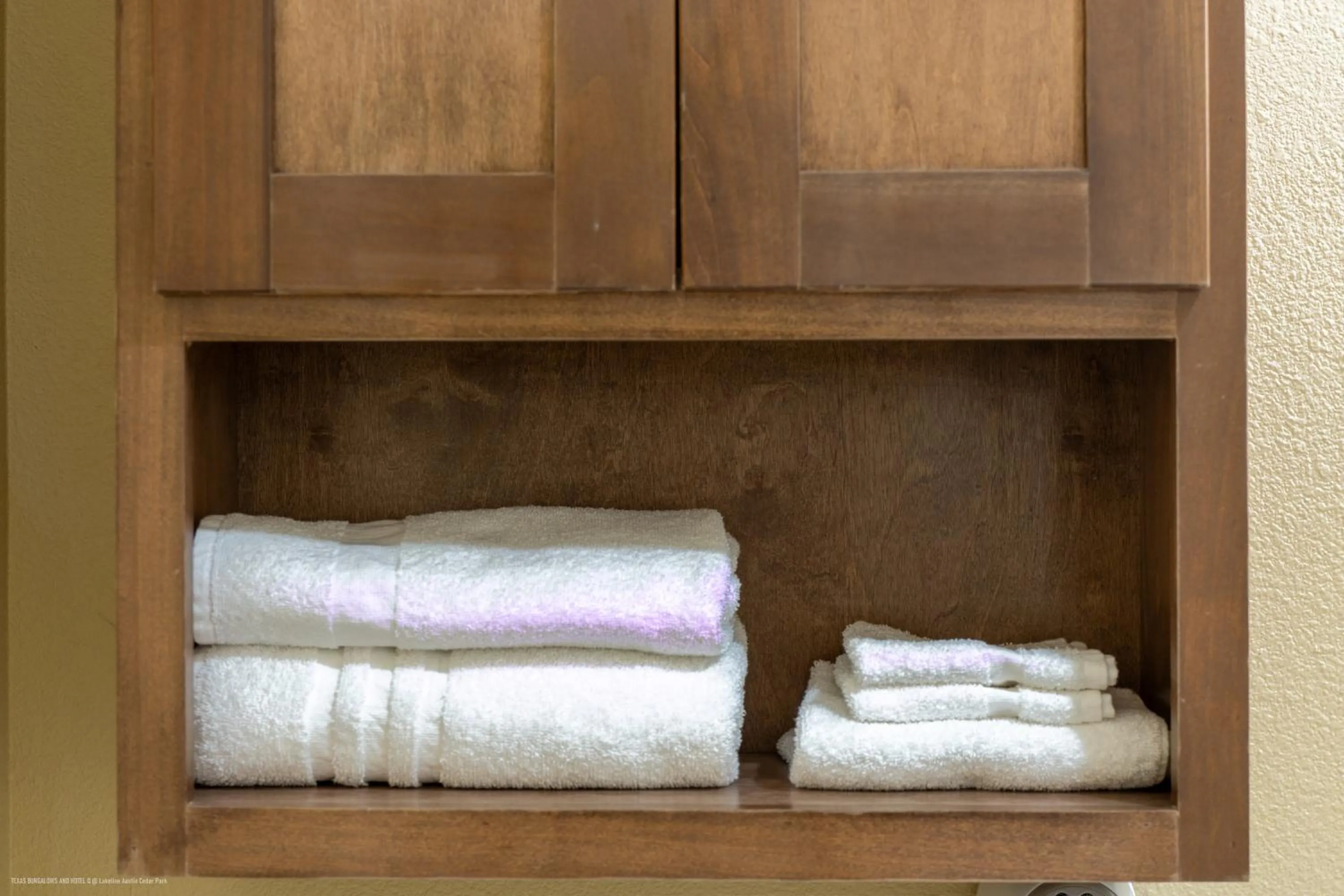 towels in Texas Bungalows Hotel & Hotel Que at Lakeline Austin Cedar Park