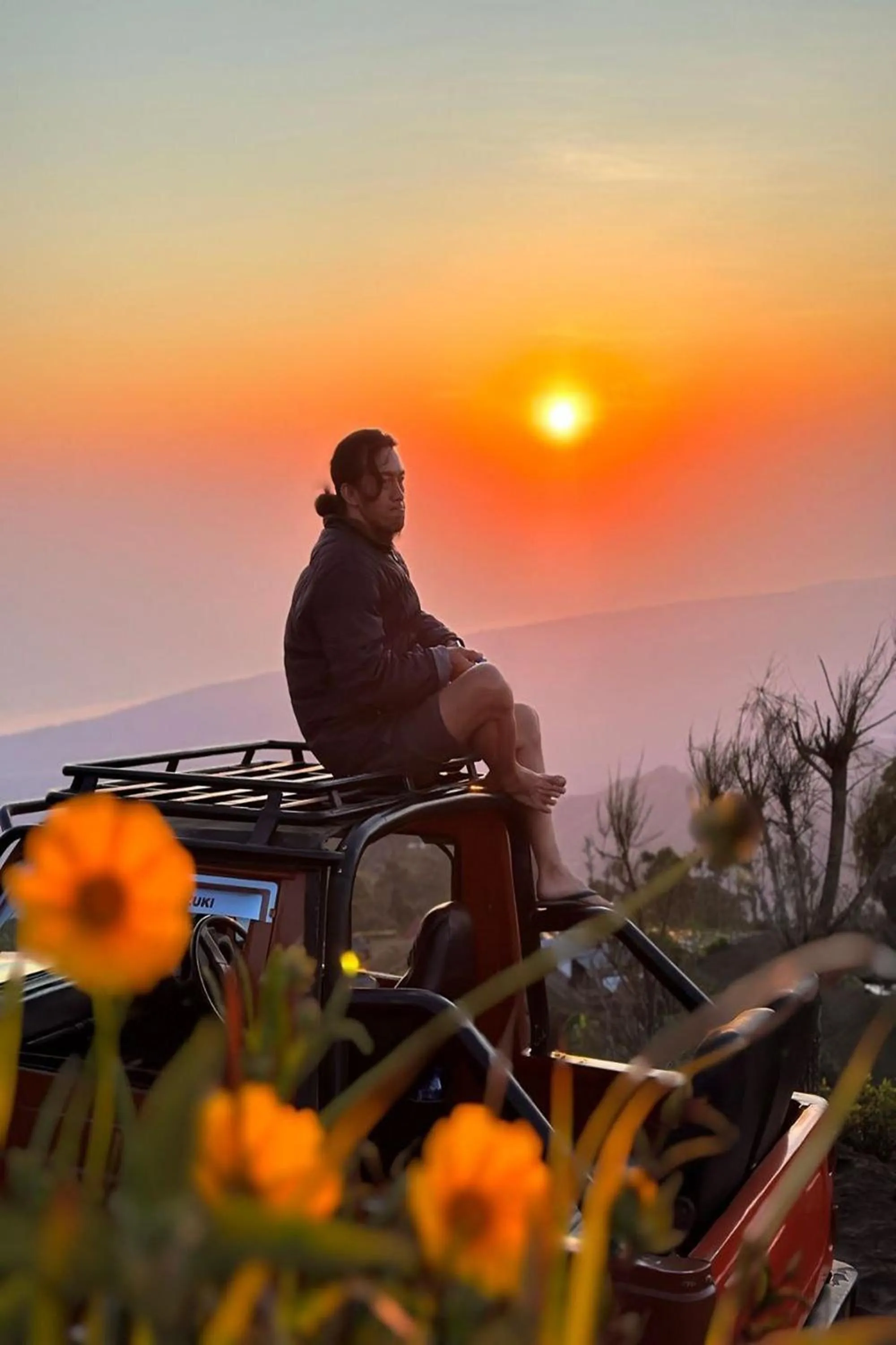 Sunset in Onion Garden And Natural Hotspring