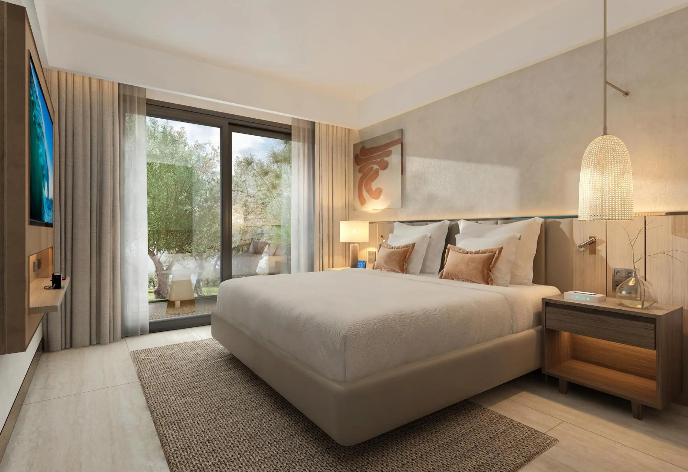 Bed in Ruins Luxury Resort - Adults Only