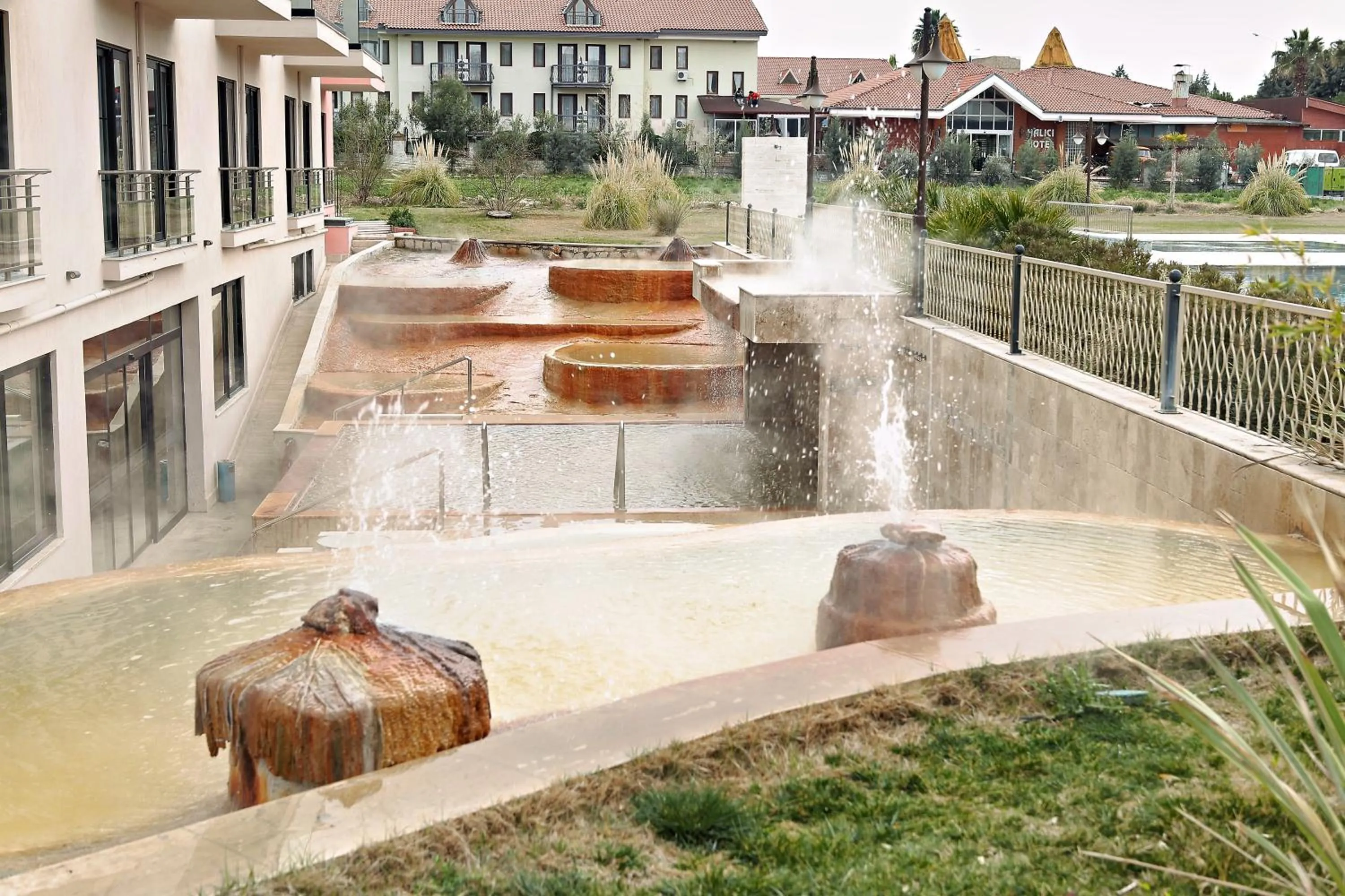 Hot Spring Bath in Pamukkale Kaya Termal Otel