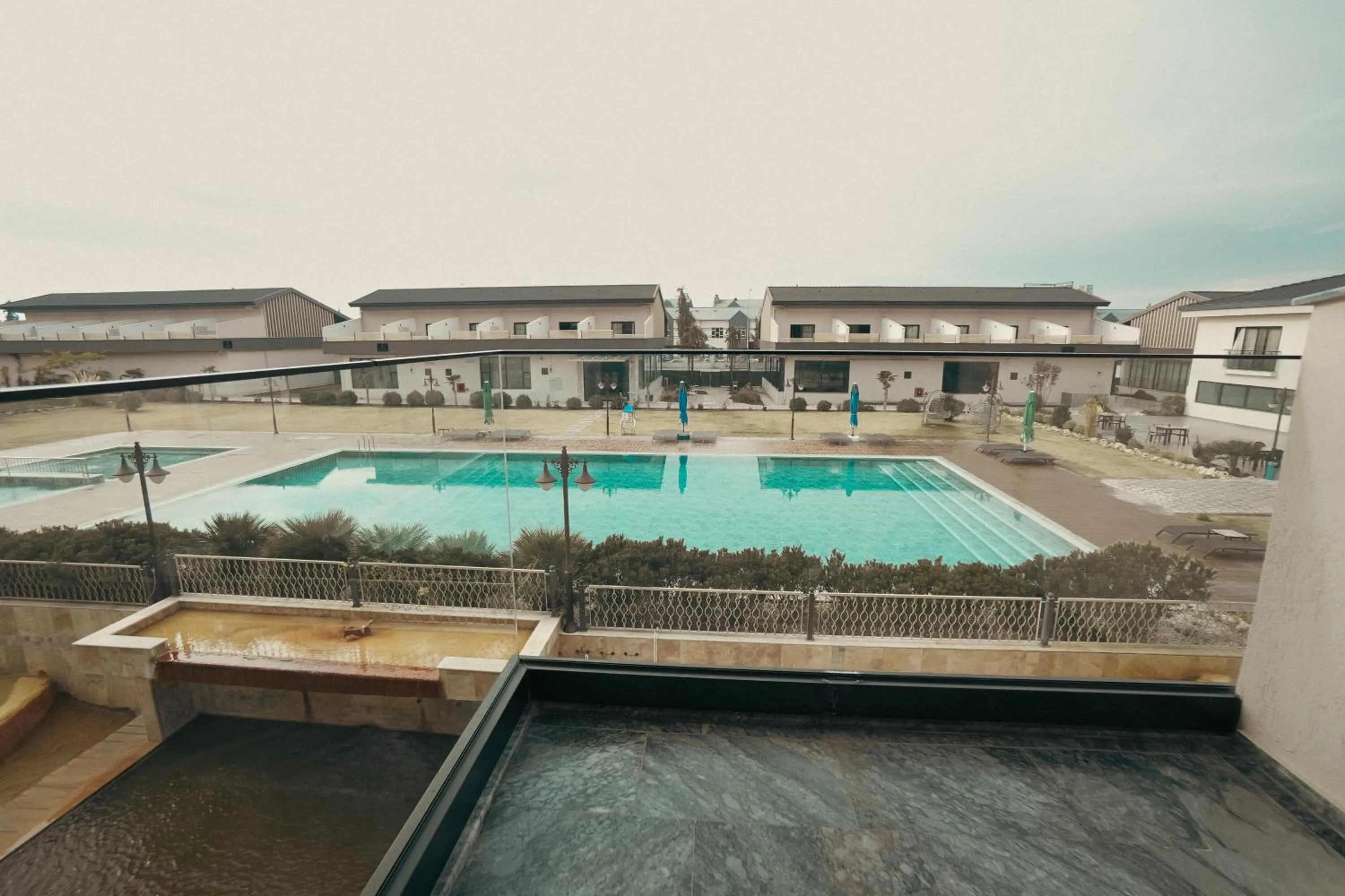 Pool view in Pamukkale Kaya Termal Otel