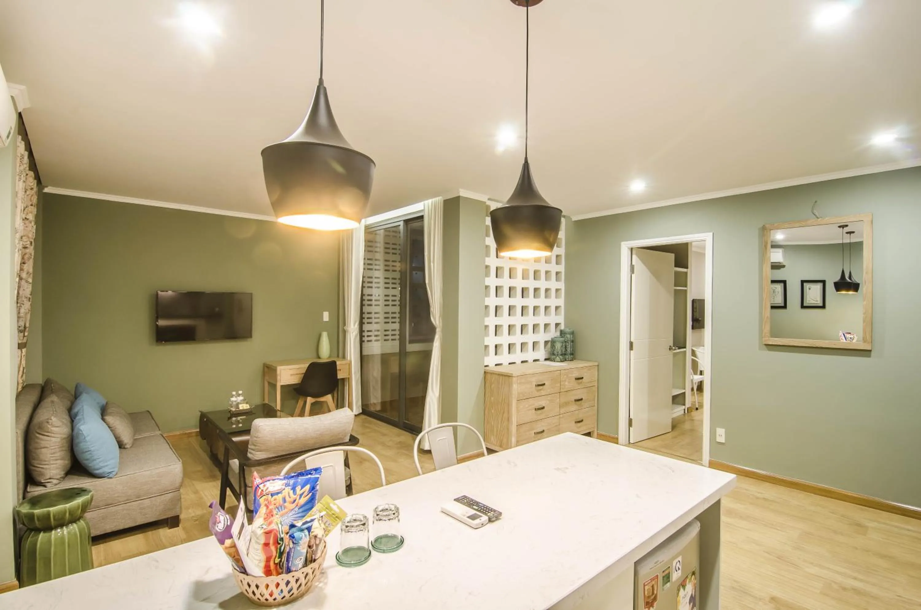 Living room in KaKa Hotel Han River