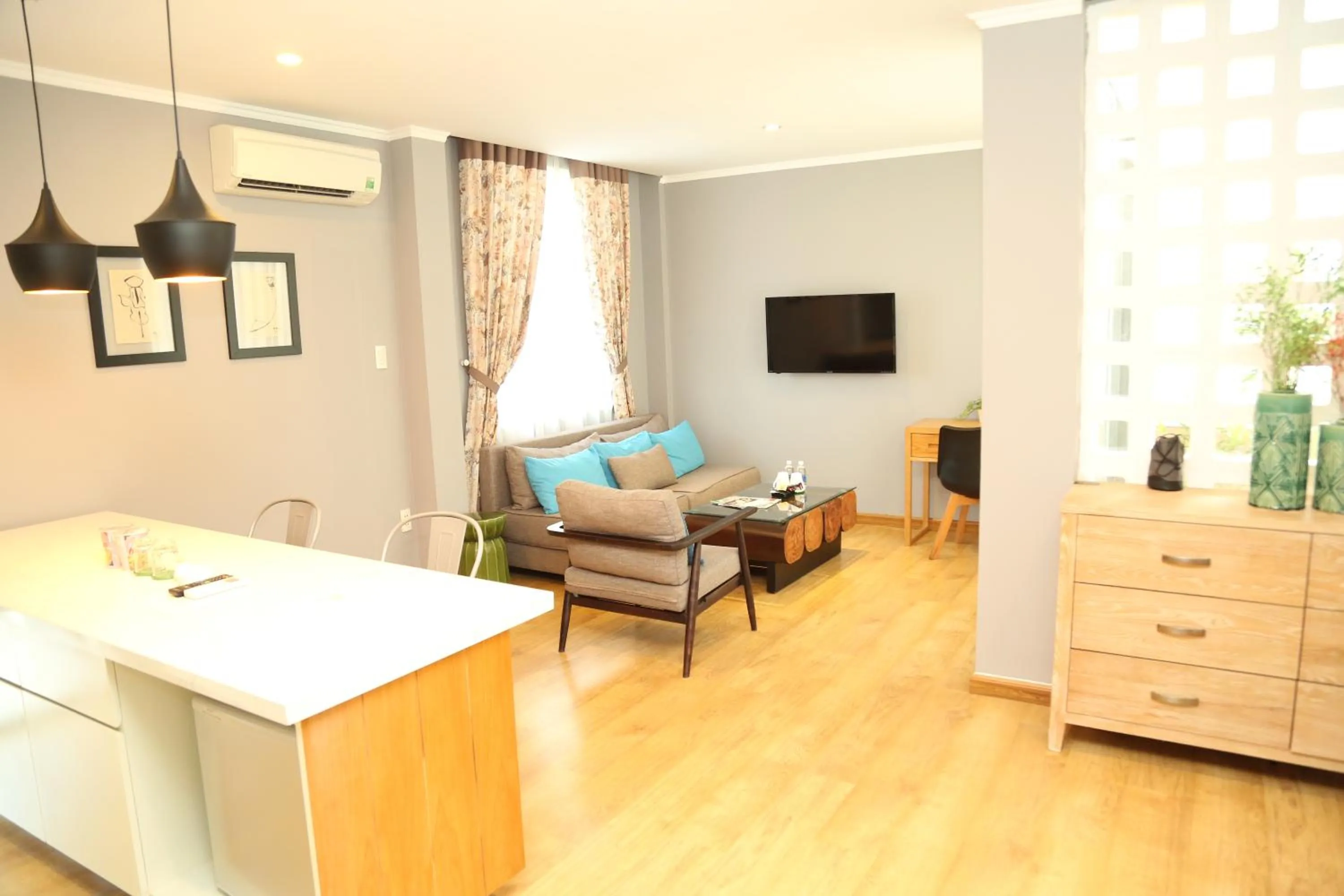 Living room in KaKa Hotel Han River