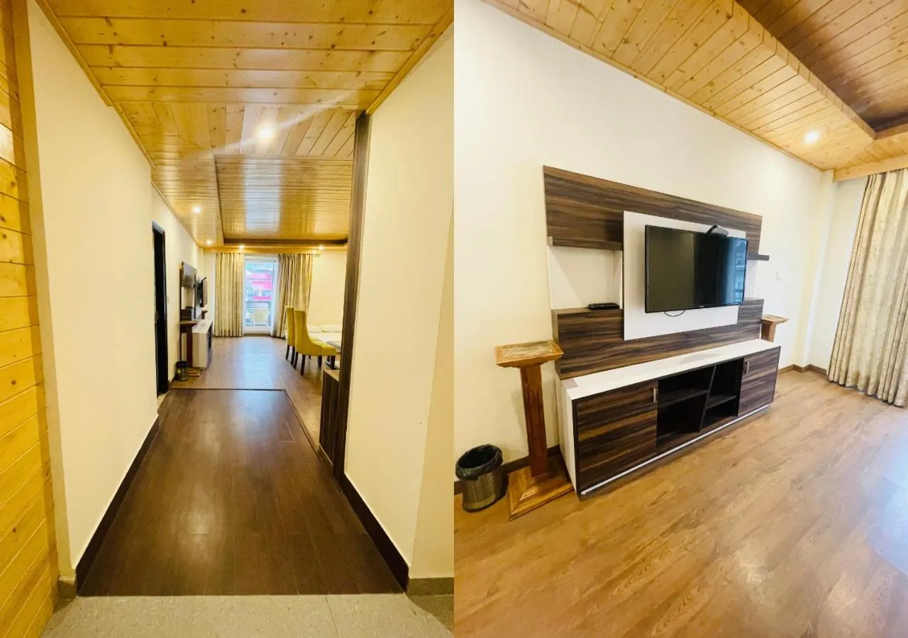 Communal lounge/ TV room in Simsa Heights Manali