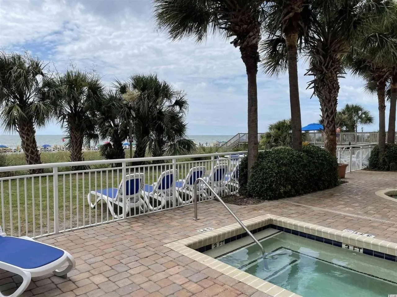 Hot Tub in Camelot By The Sea - Blue Palmetto Vacation Rentals