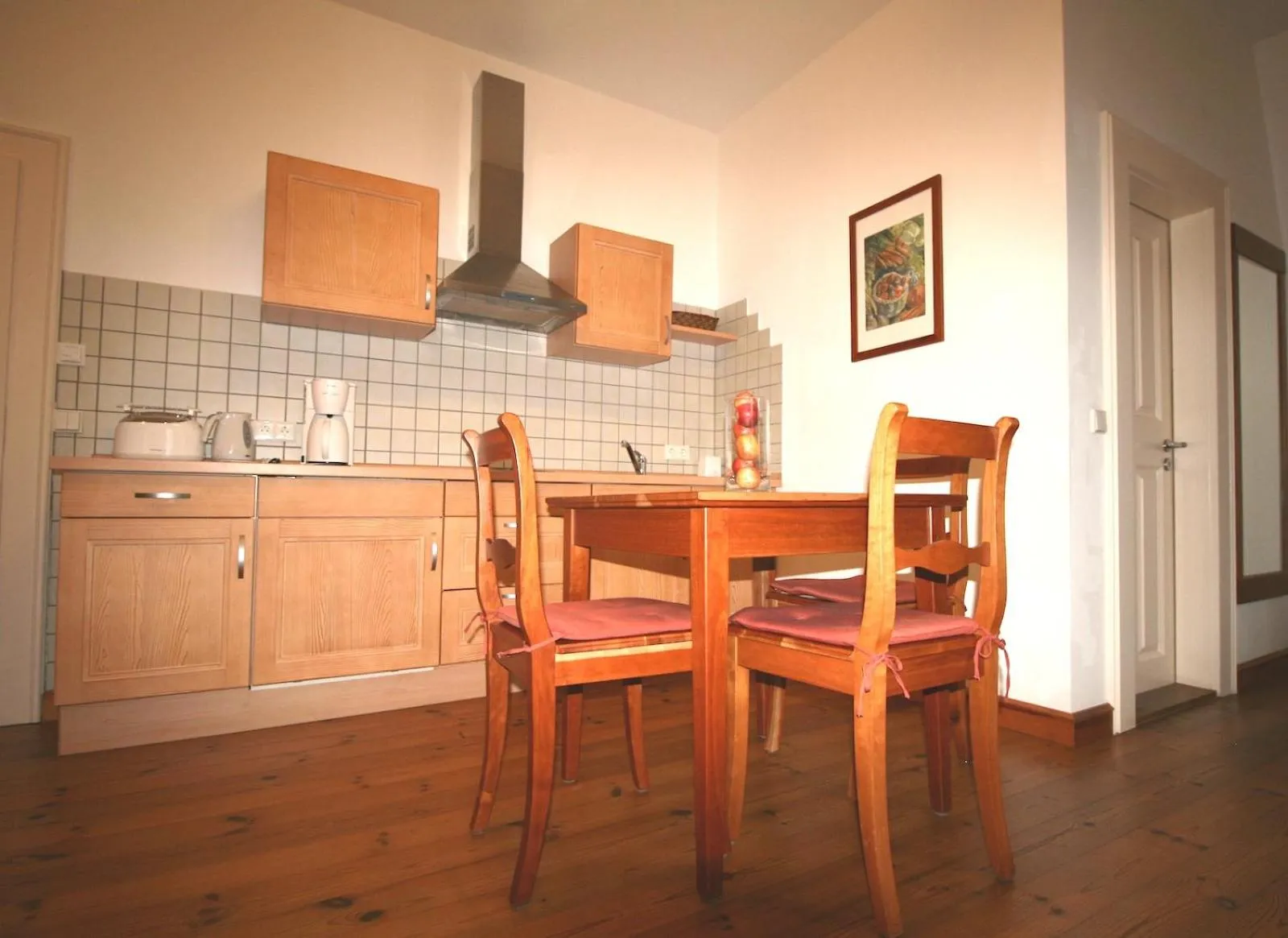 Kitchen or kitchenette in Biohotel Stiftsgut Wilhelmsglücksbrunn