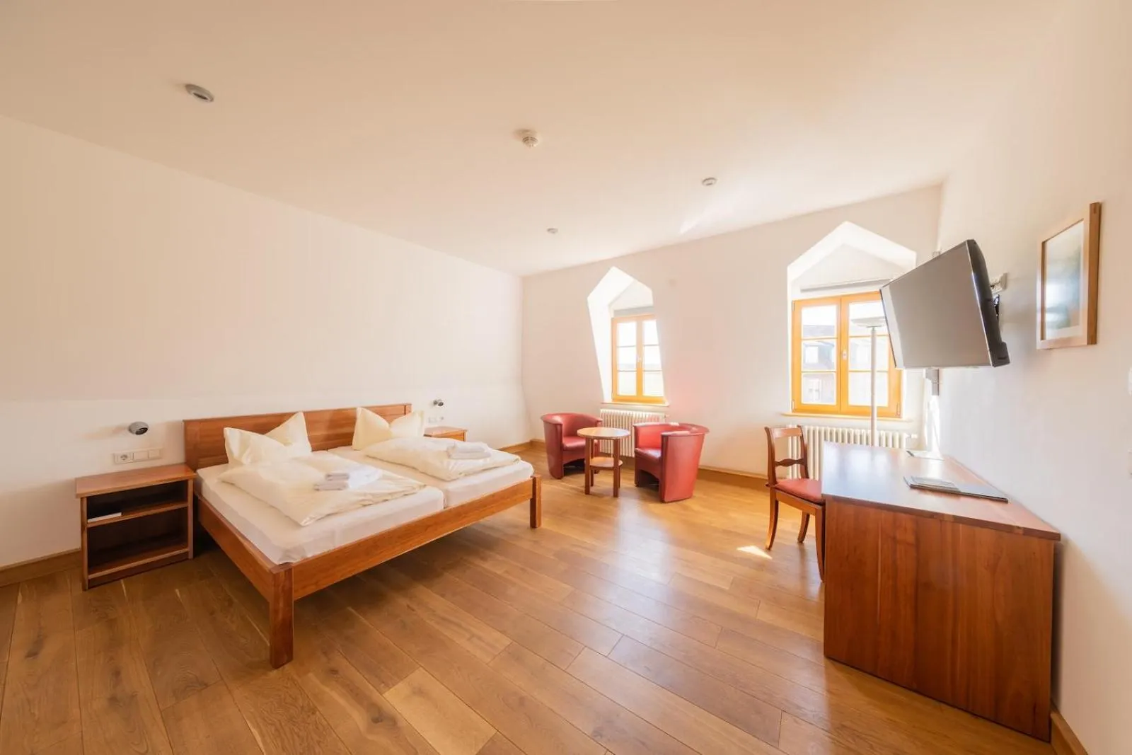 Bed in Biohotel Stiftsgut Wilhelmsglücksbrunn