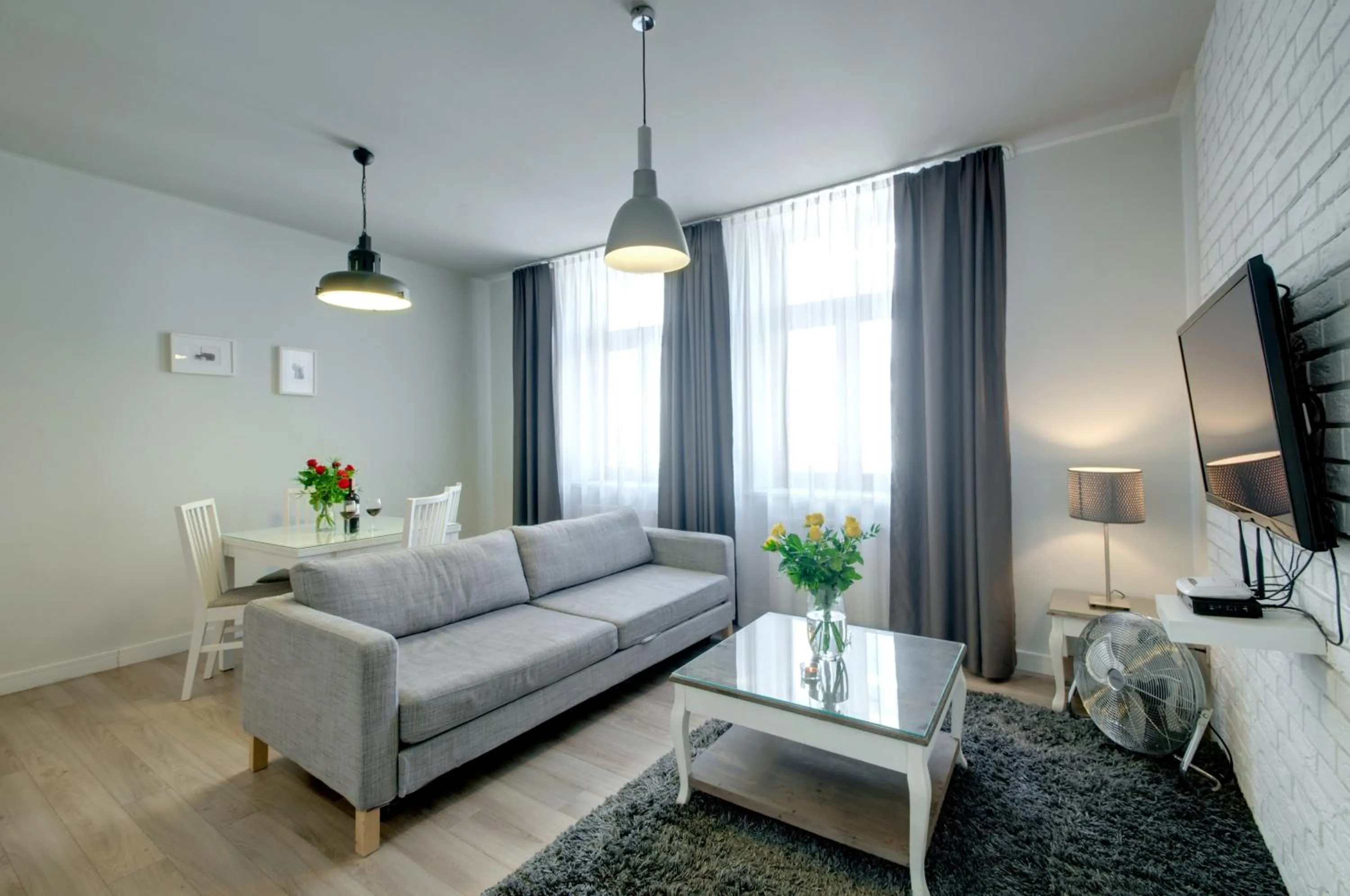 Seating area in Zamkowa15 Apartments