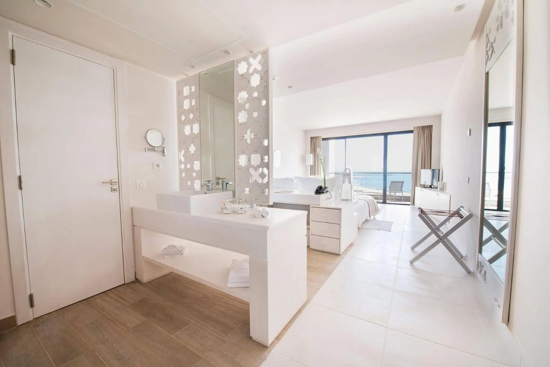 Bathroom, Bed in La Badira - Adult Only