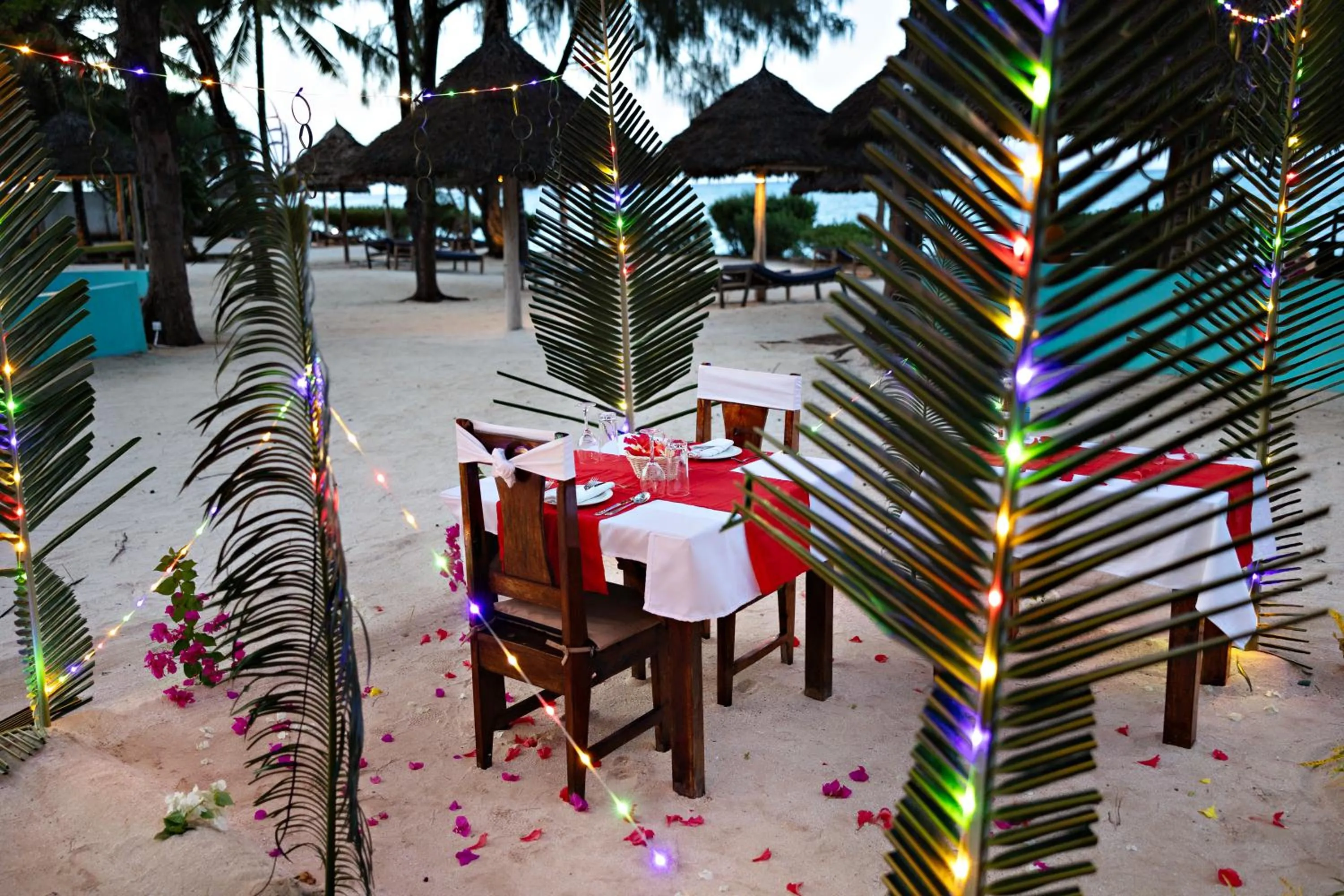 Dining area in Tanzanite Beach Resort