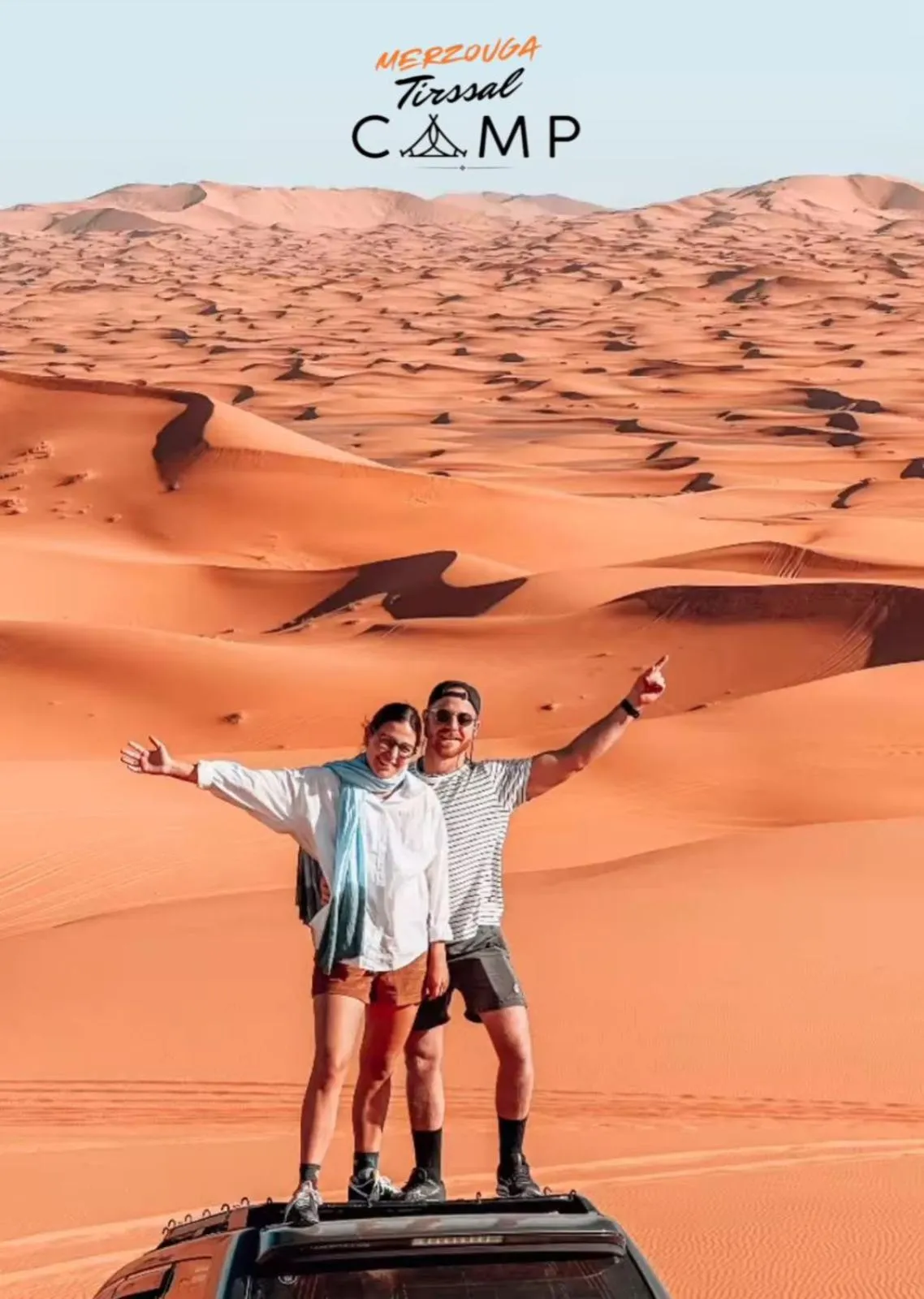 group of guests in Merzouga Tirssal Camp