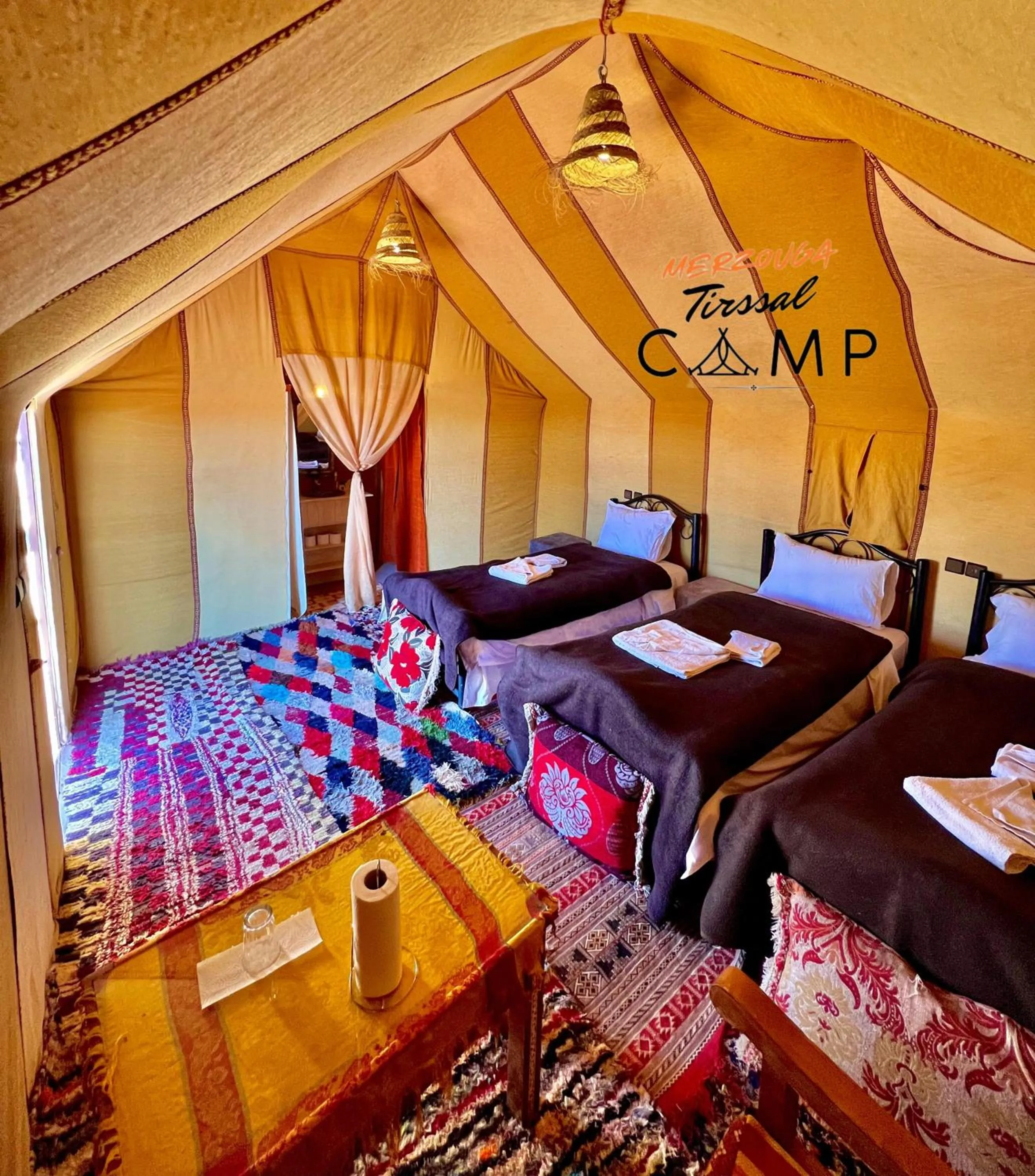 Bed in Merzouga Tirssal Camp