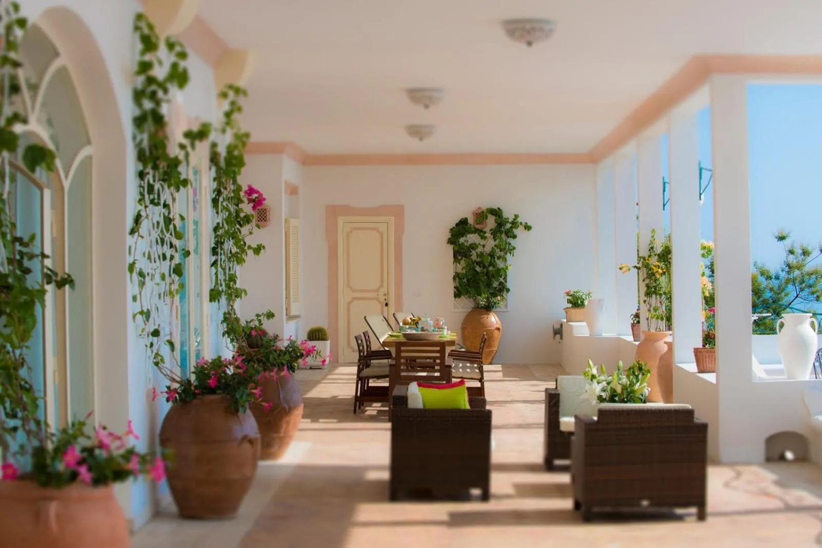 Patio in Villa Santa Chiara Positano Suites