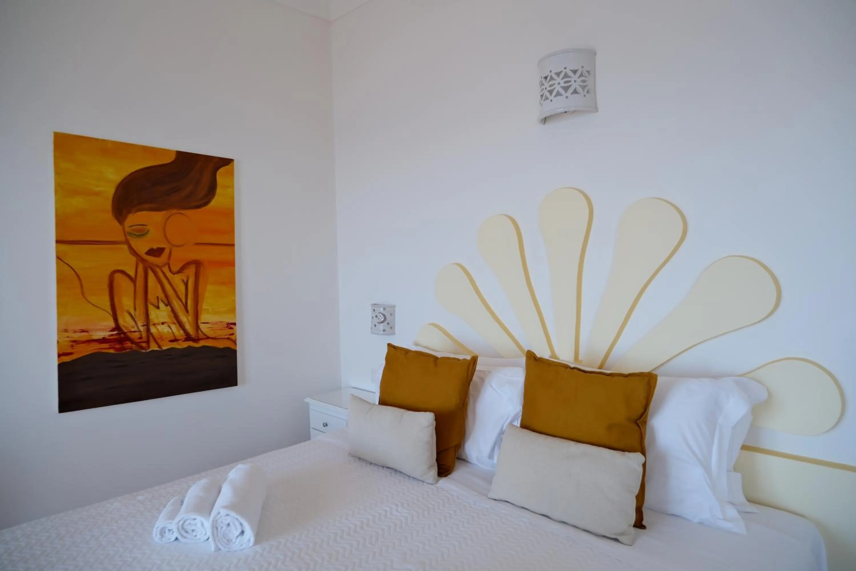 Bed in Villa Santa Chiara Positano Suites