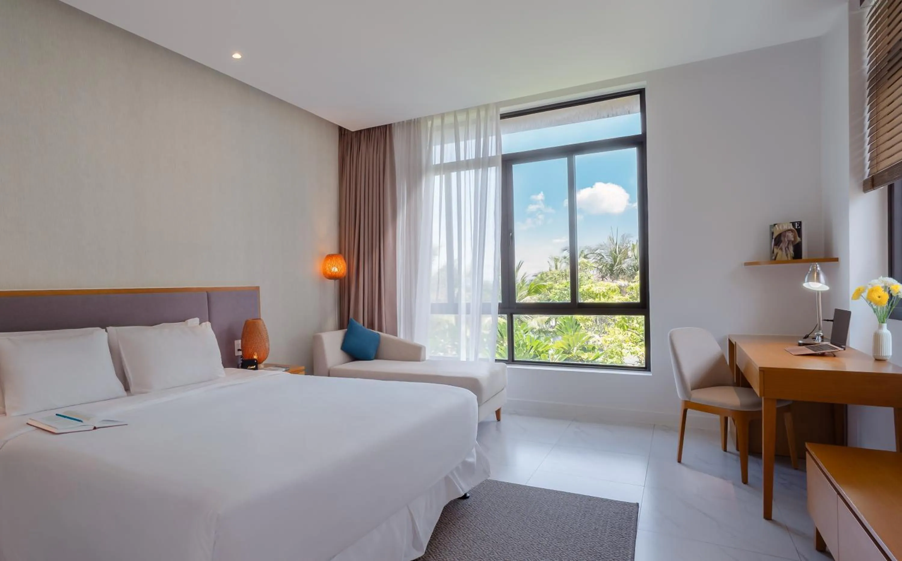 Bed in Hese Pool Villas & Resort Cam Ranh