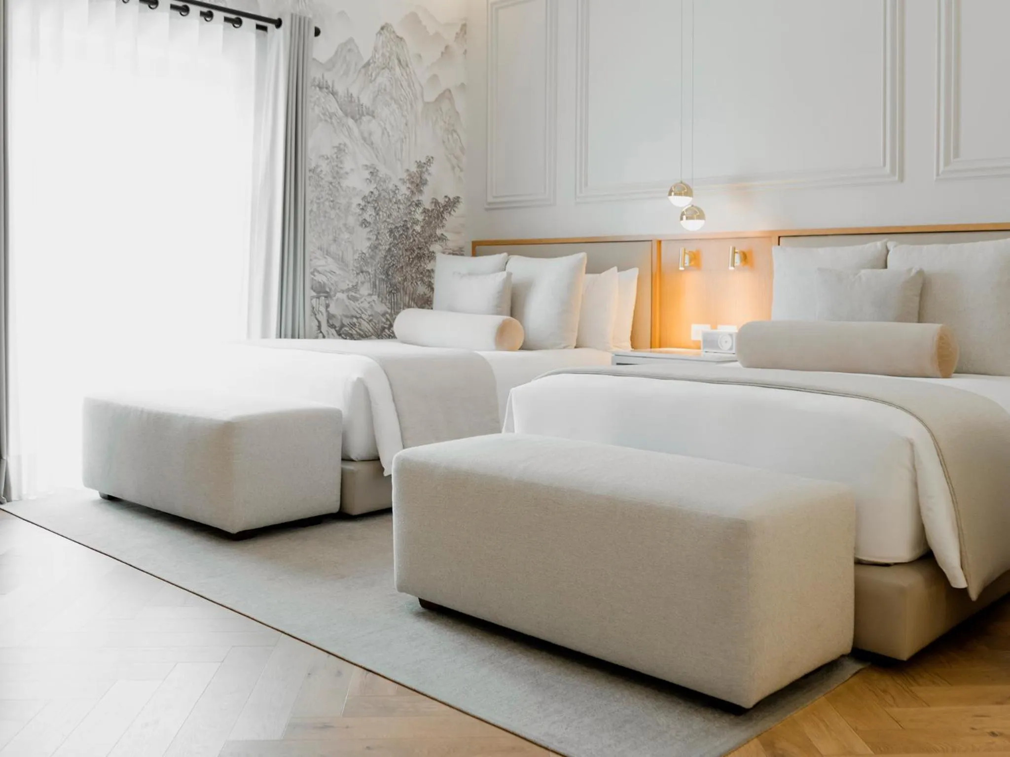 Decorative detail, Bed in Hotel Maria Camille