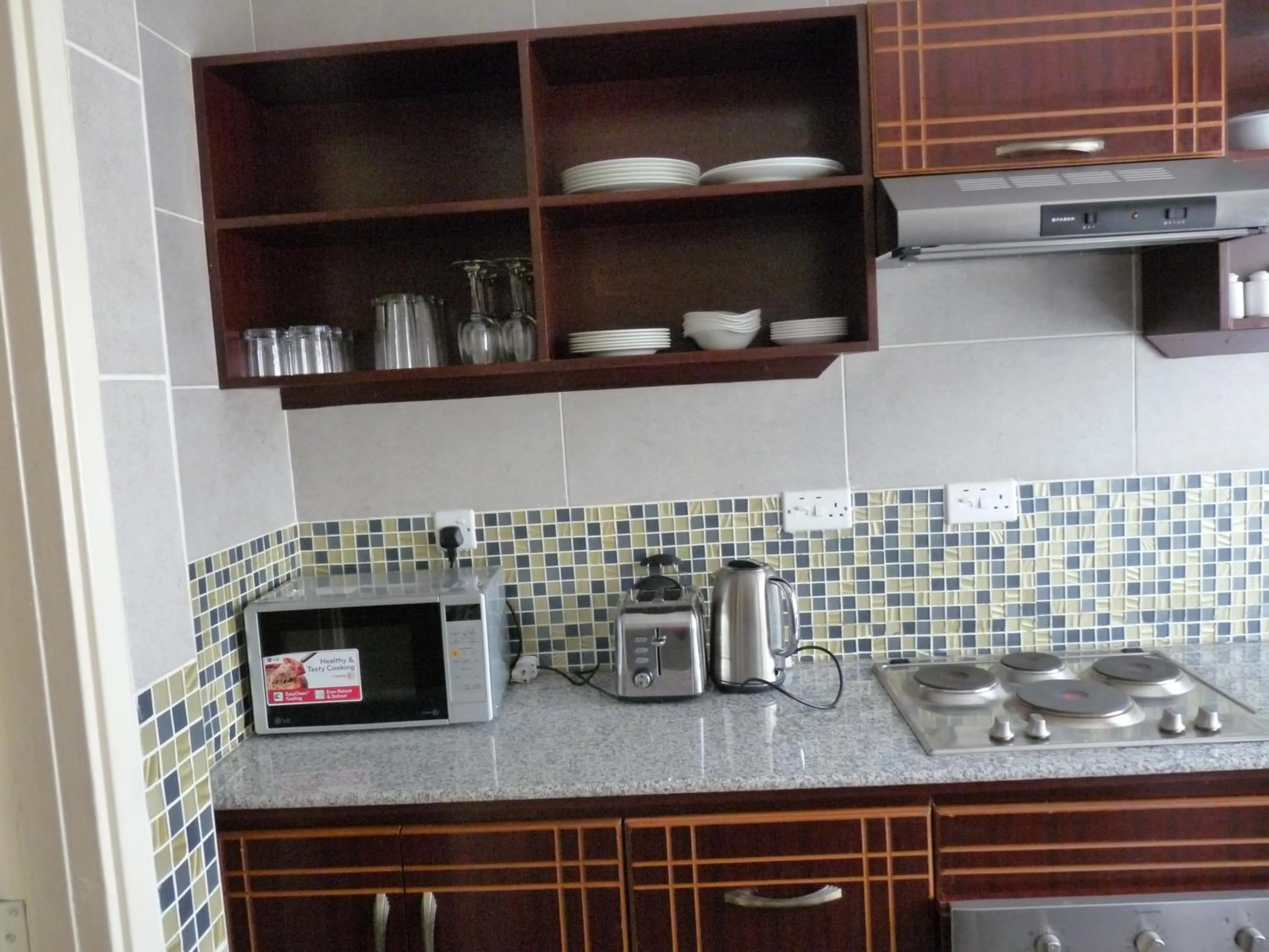 Kitchen or kitchenette in Norfolk Towers Serviced Apartment -Nairobi, City Centre CBD
