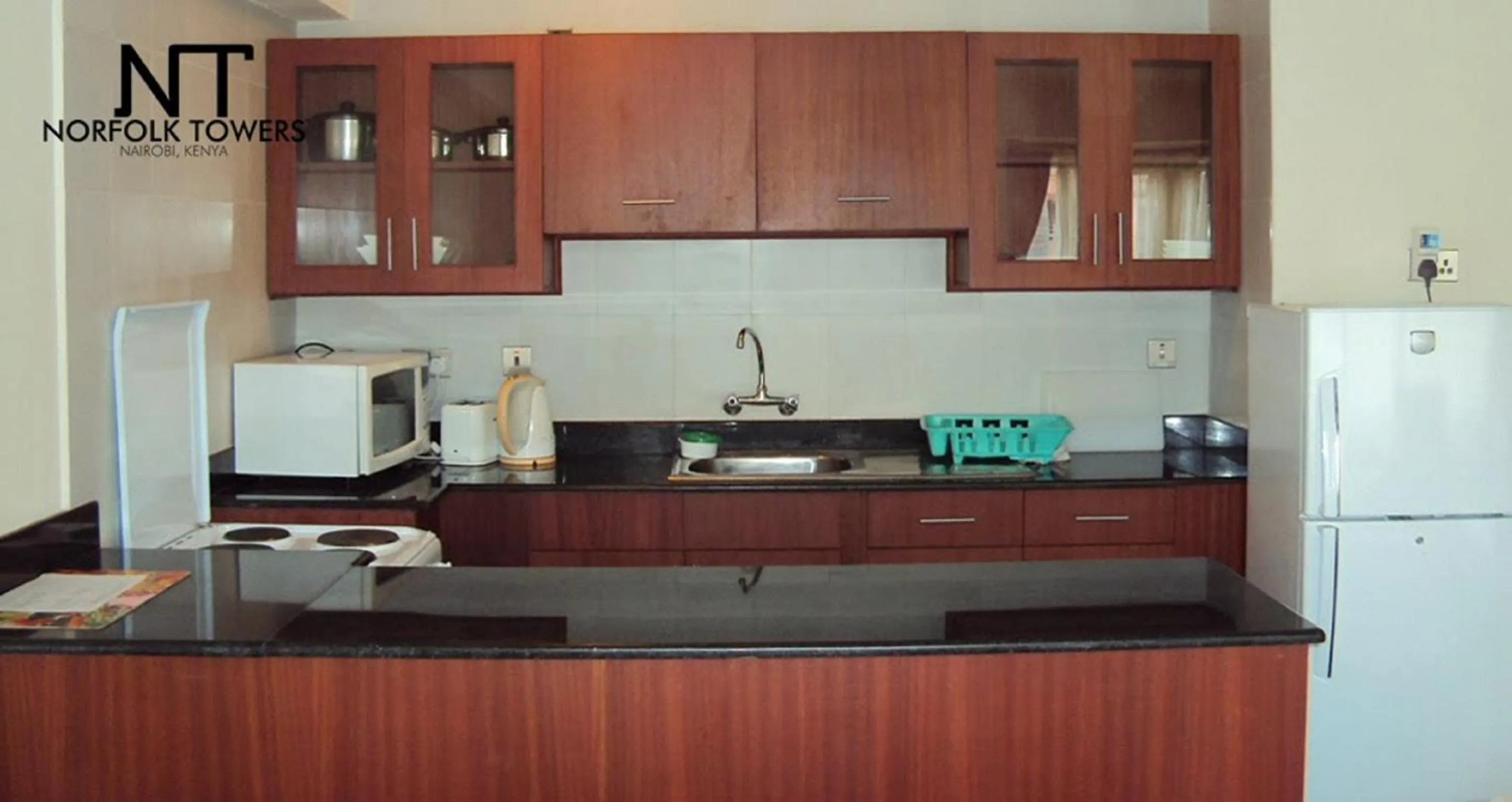 Kitchen or kitchenette in Norfolk Towers Serviced Apartment -Nairobi, City Centre CBD
