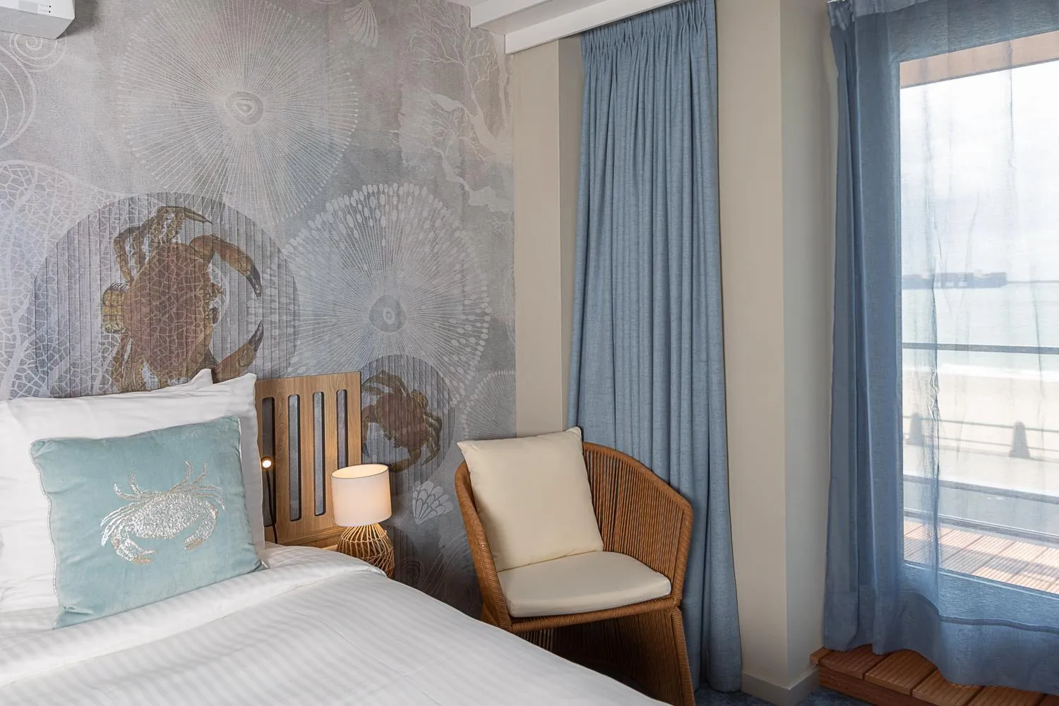 Decorative detail, Bed in Beachfront Boutiquehotel