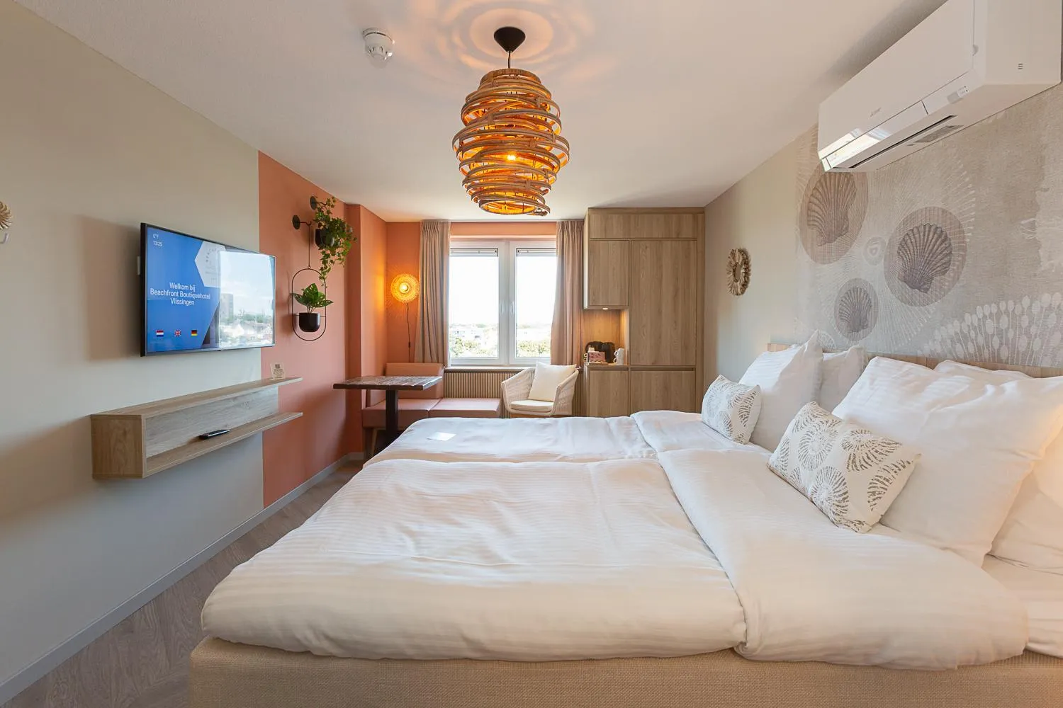 Bed in Beachfront Boutiquehotel