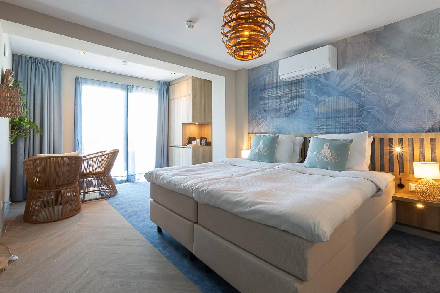 Bed in Beachfront Boutiquehotel