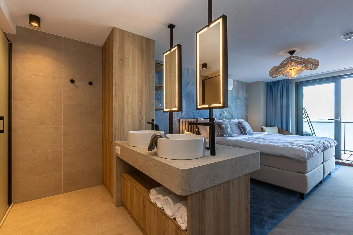 Bed in Beachfront Boutiquehotel