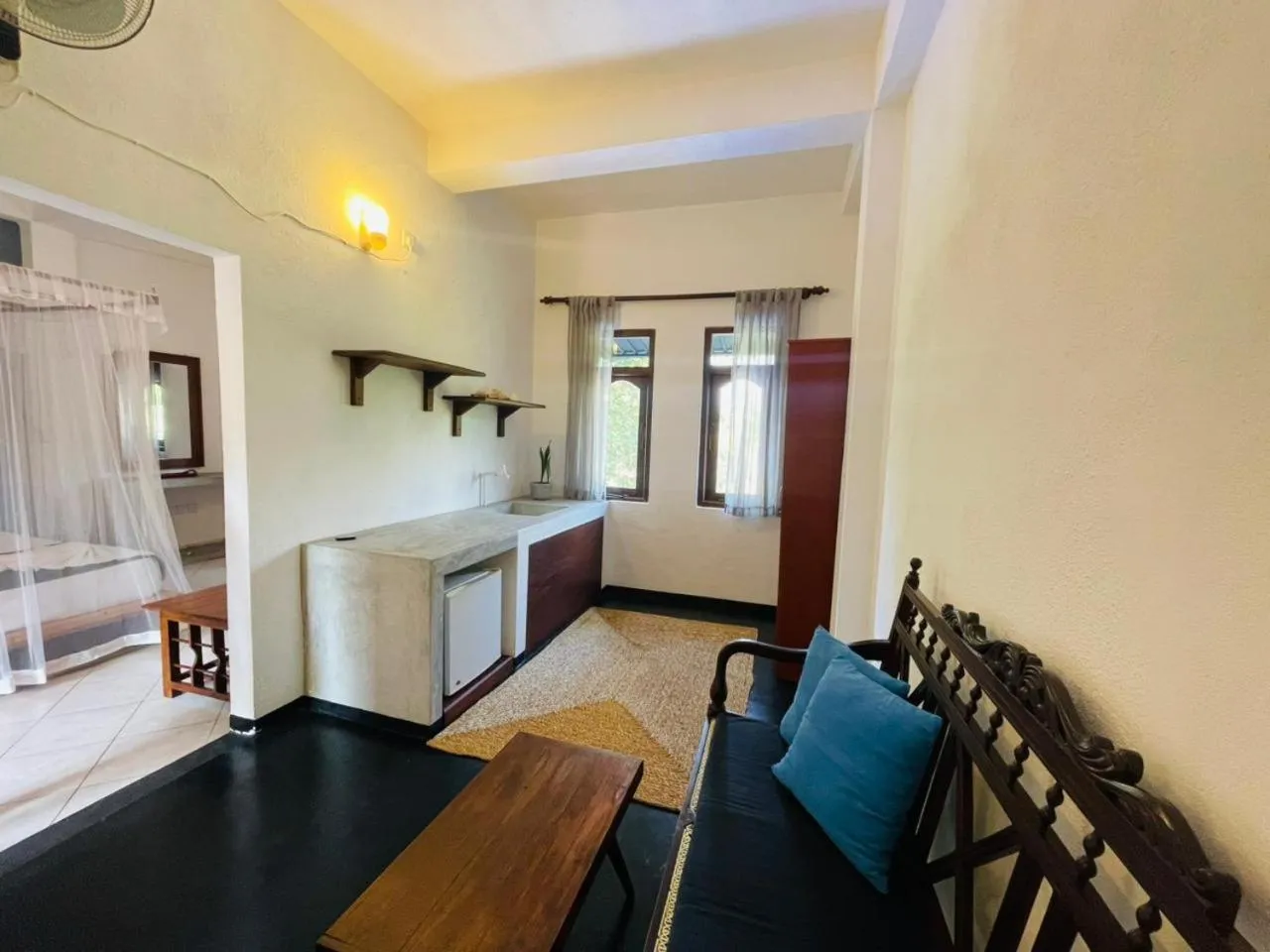 Seating area, Bed in Unawatuna Nor Lanka Hotel