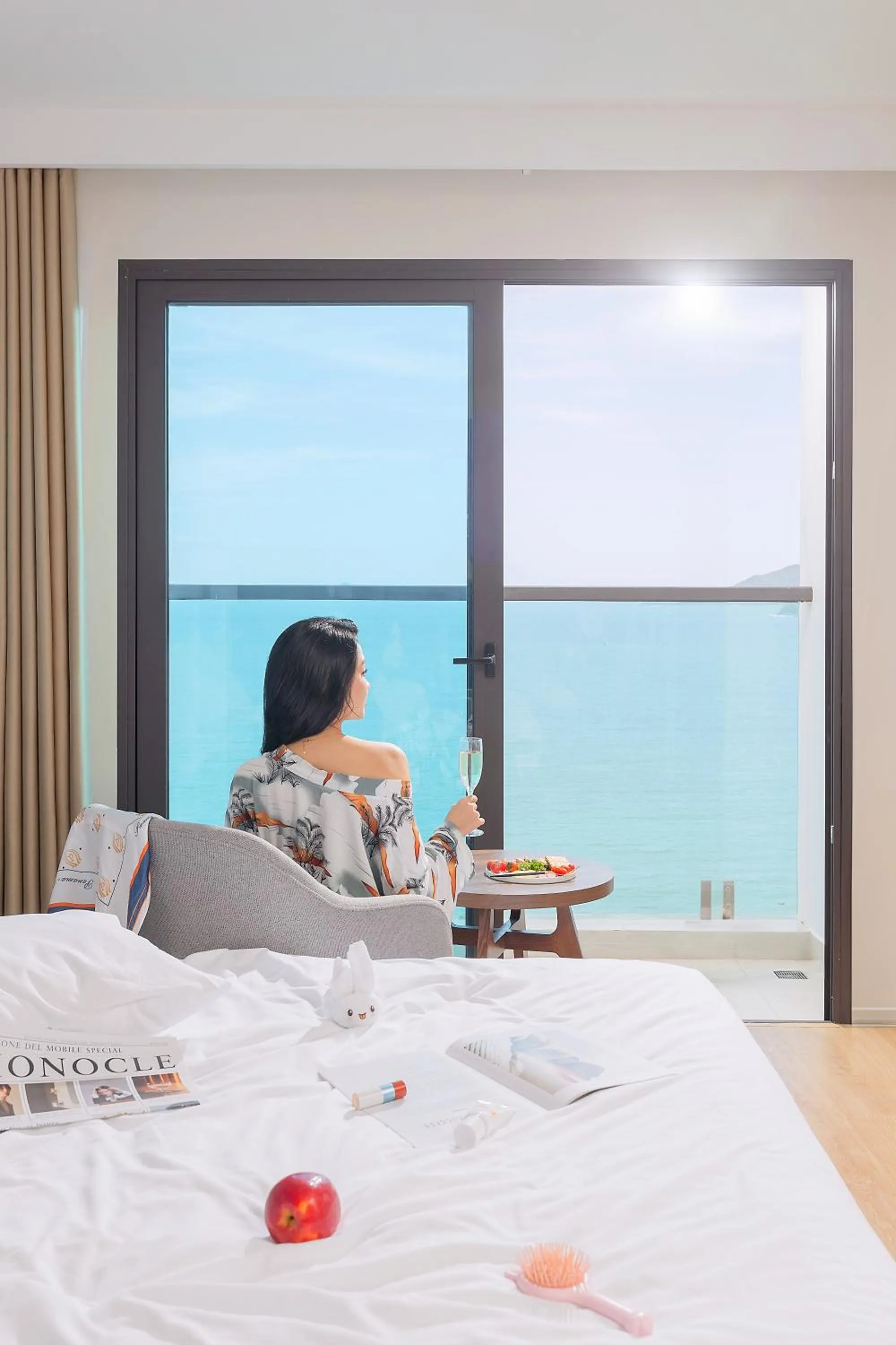 Balcony/Terrace, Bed in PANAMA Nha Trang Hotel