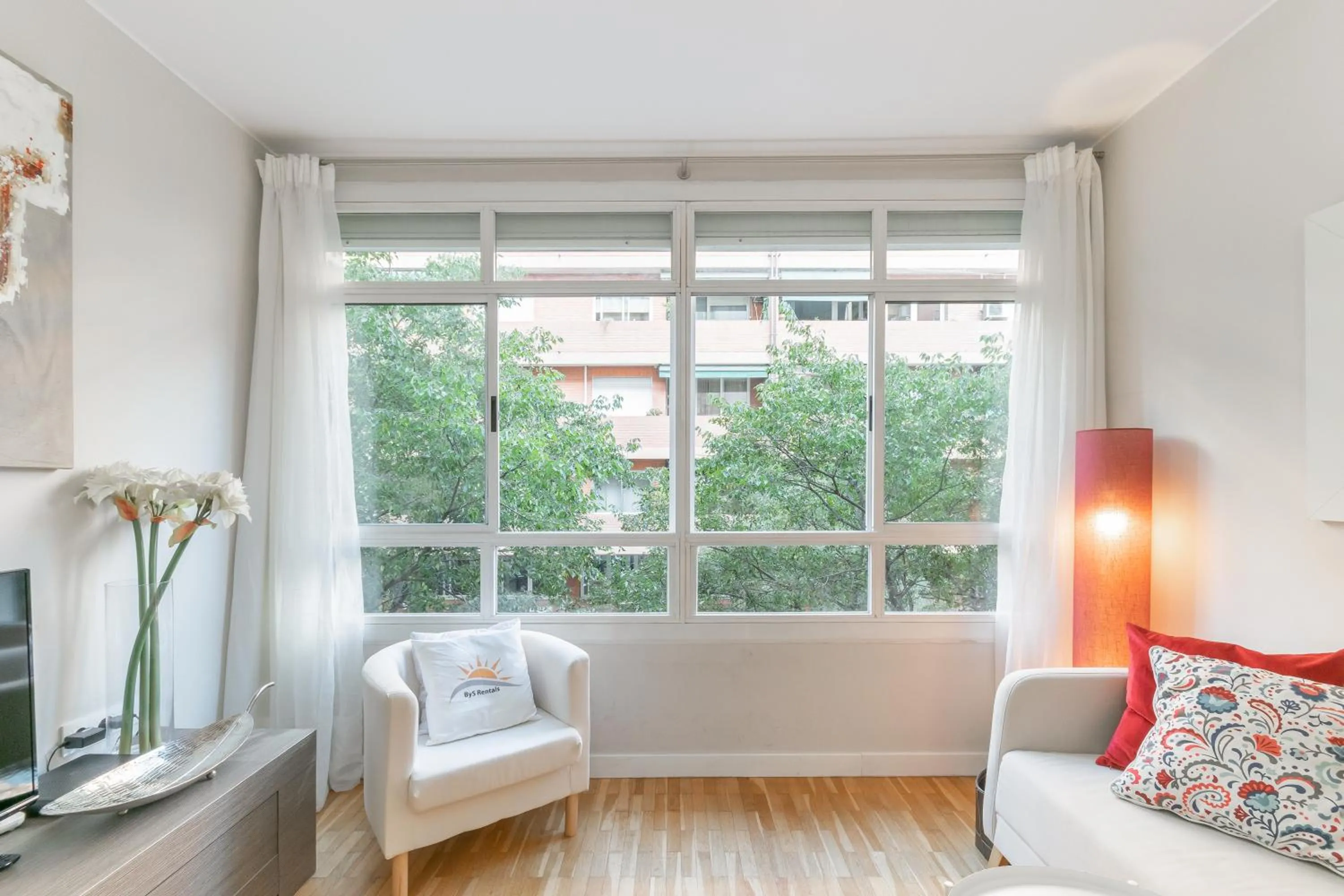 Living room in Elegance Barcelona Rentals