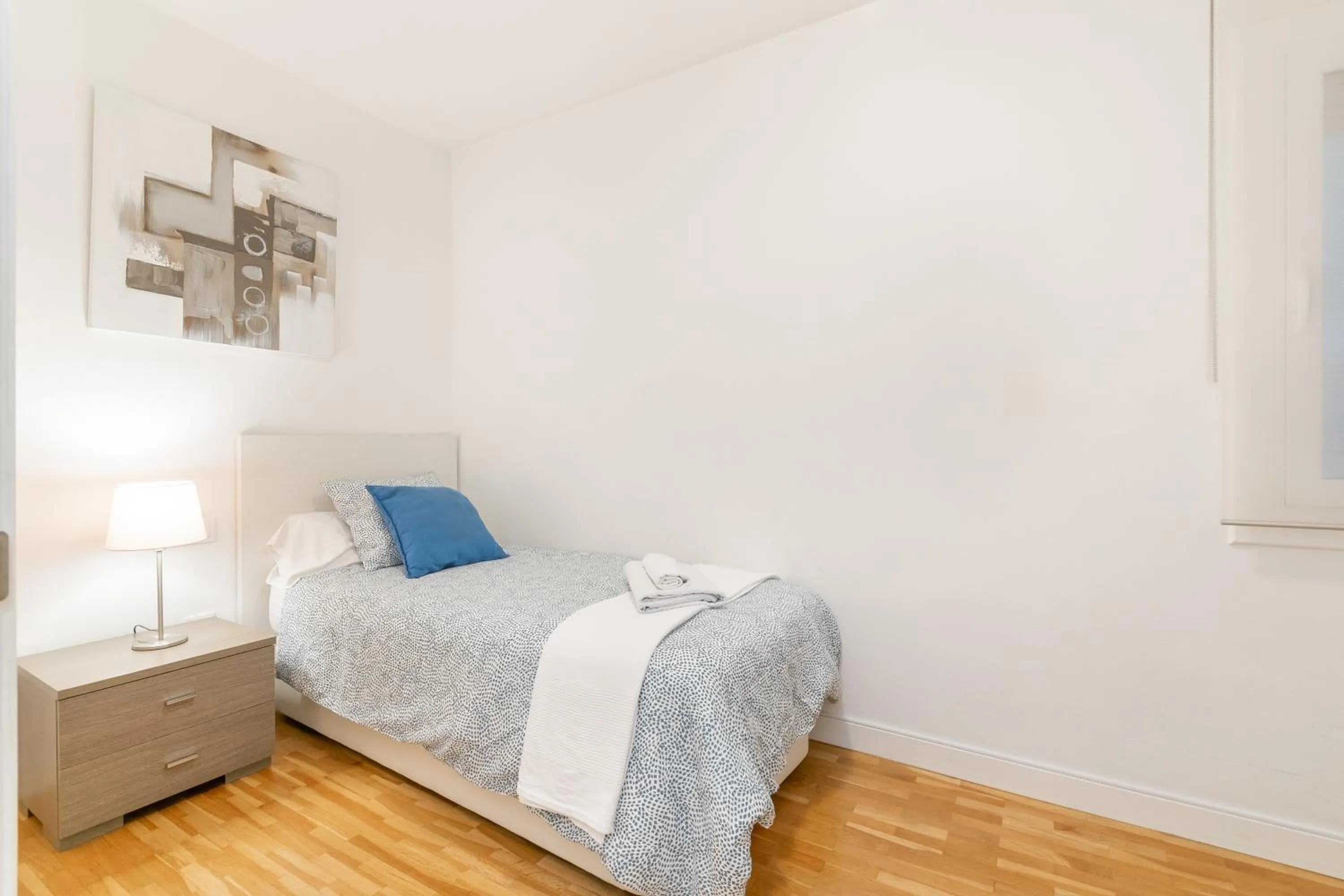 Bedroom, Bed in Elegance Barcelona Rentals