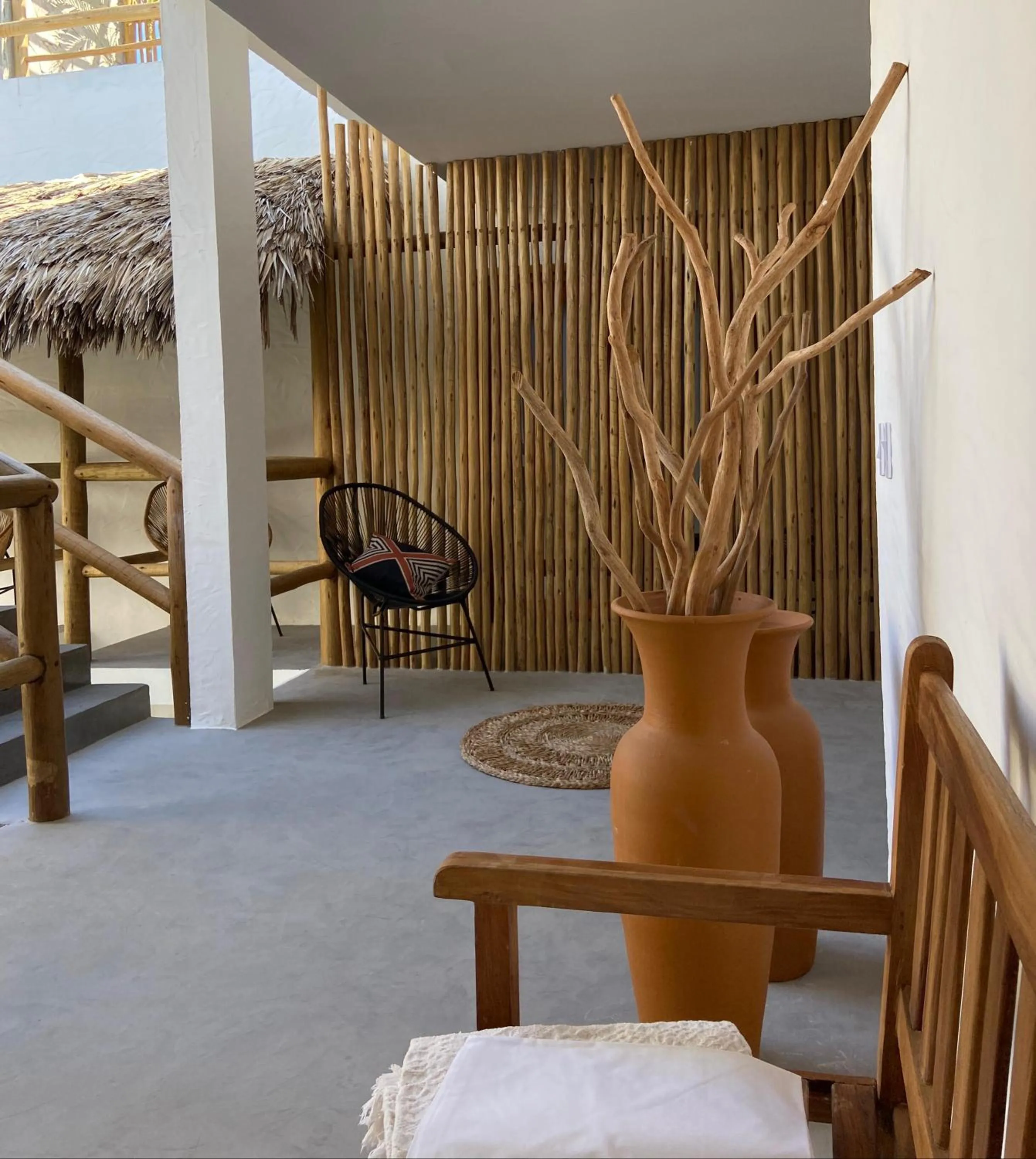 Seating area in Pousada Baobá