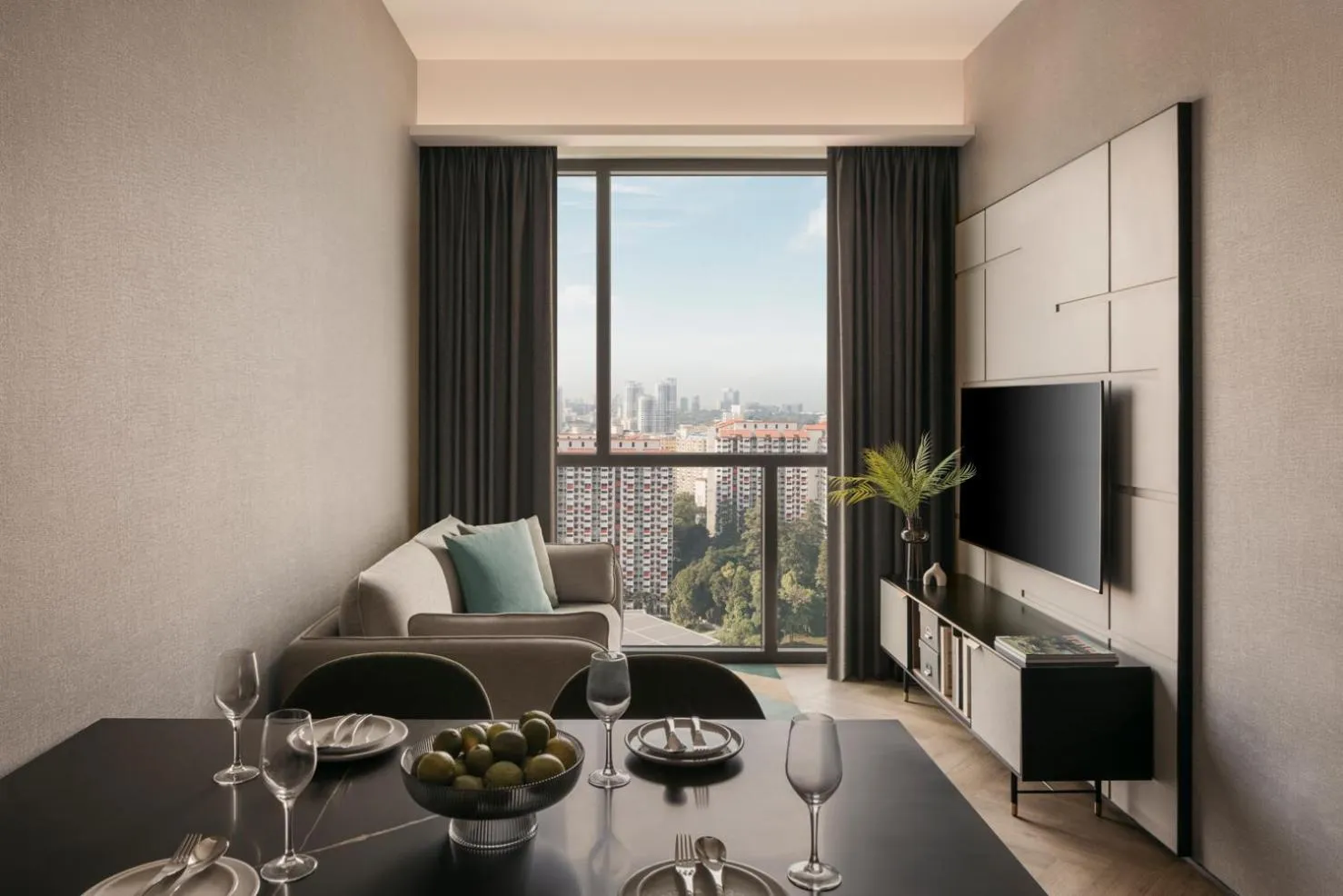 Dining area in Quincy House Singapore by Far East Hospitality